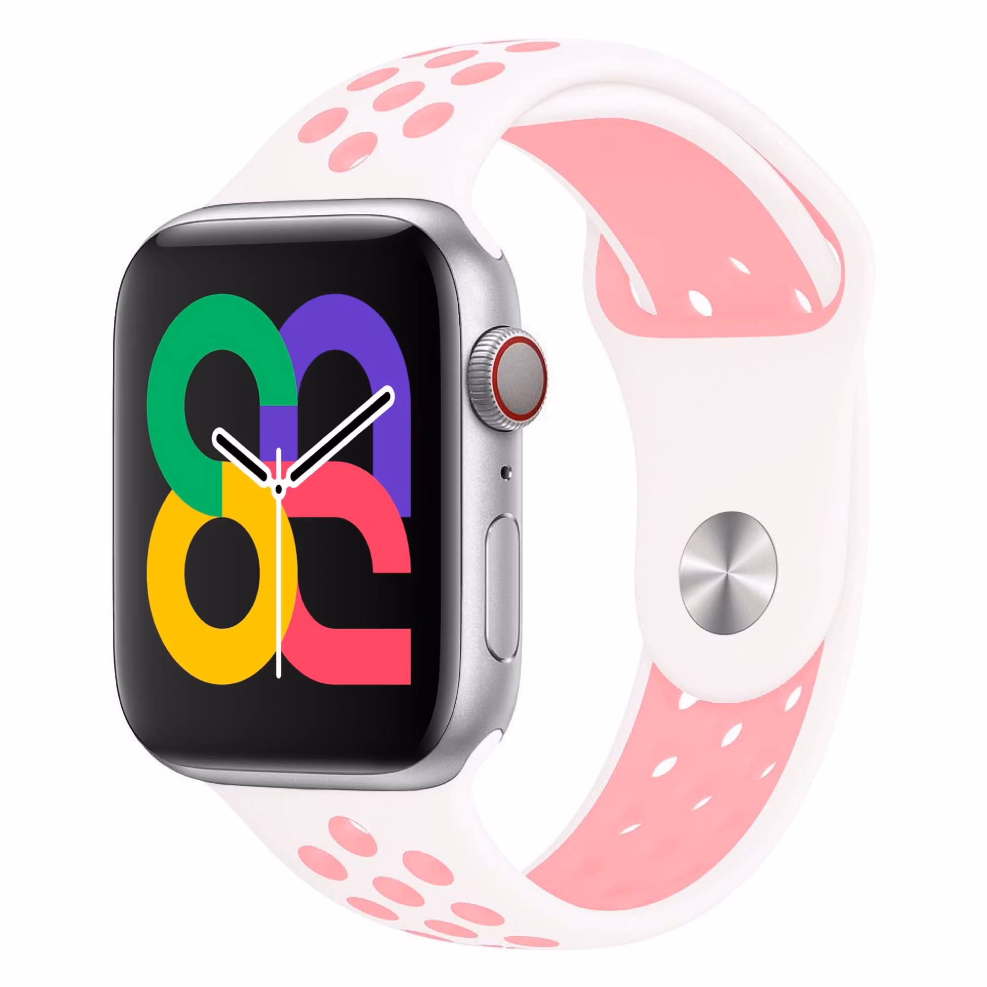 White / Pink - Sport Band • Apple Watch Armband