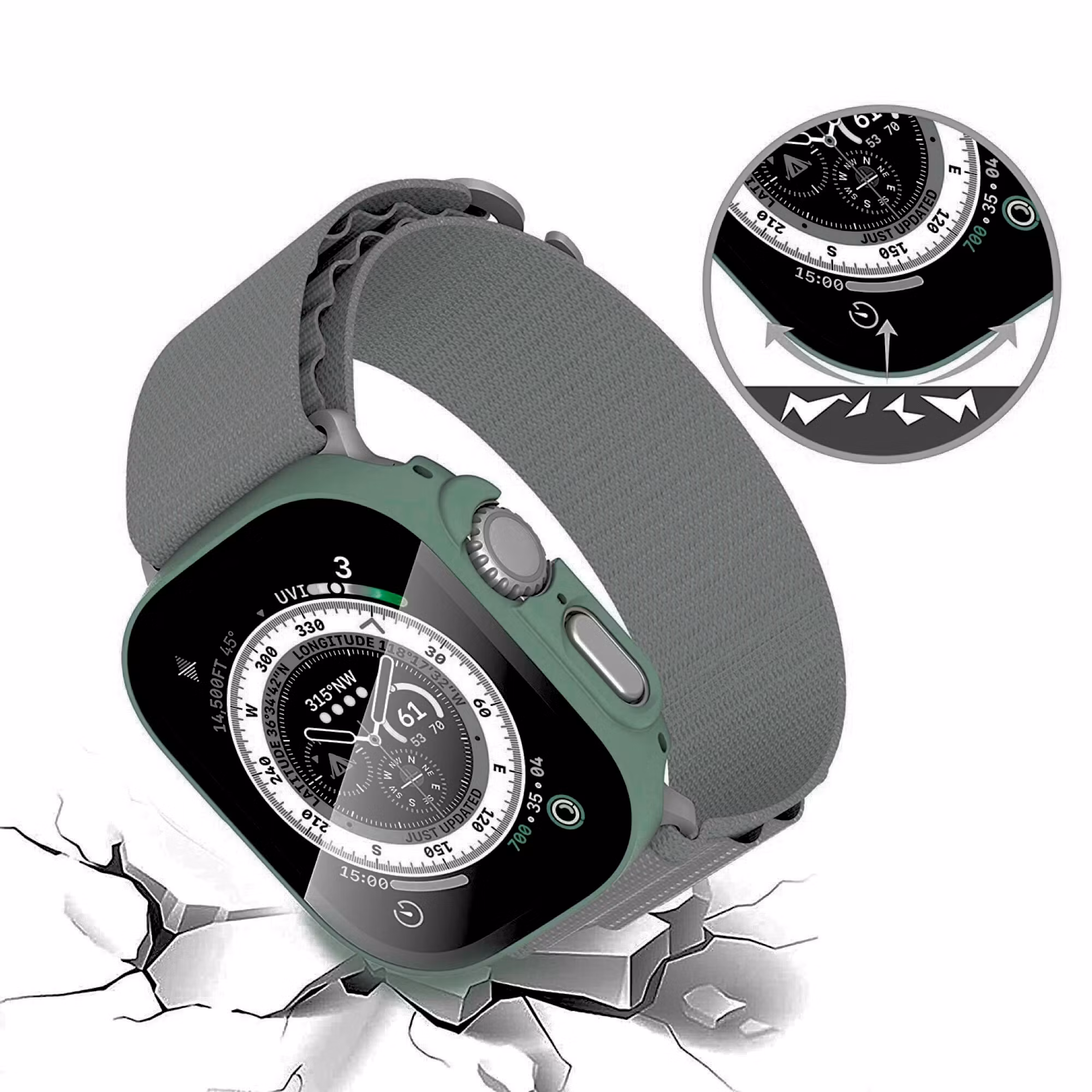 Green • Apple Watch Ultra Skal