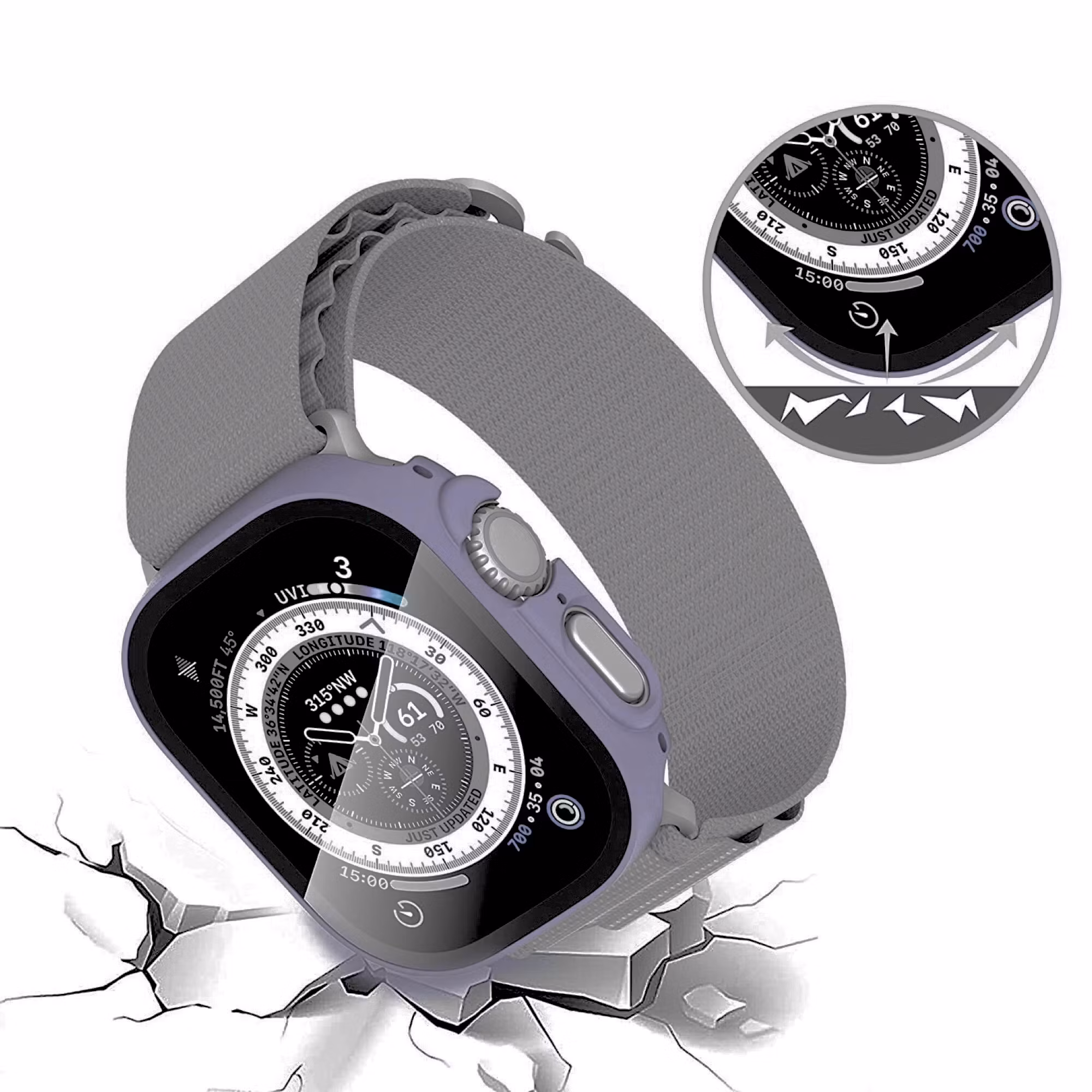 Lavender Grey • Apple Watch Ultra Skal