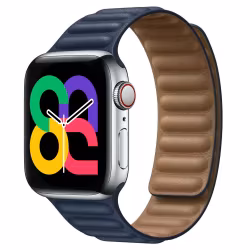 Baltic Blue - Leather Link • Apple Watch Armband