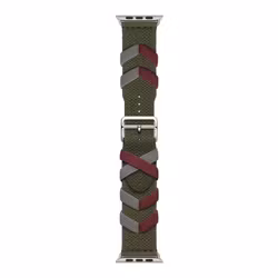 Green / Red - Bridon Single Tour • Apple Watch Armband