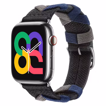 Anthracite / Blue - Bridon Single Tour • Apple Watch Armband