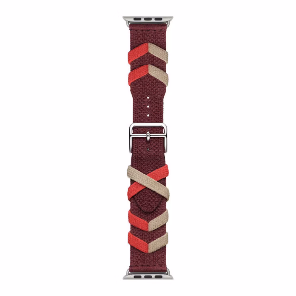 Red / Beige - Bridon Single Tour • Apple Watch Armband