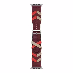 Red / Beige - Bridon Single Tour • Apple Watch Armband