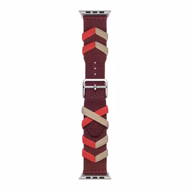 Red / Beige - Bridon Single Tour • Apple Watch Armband