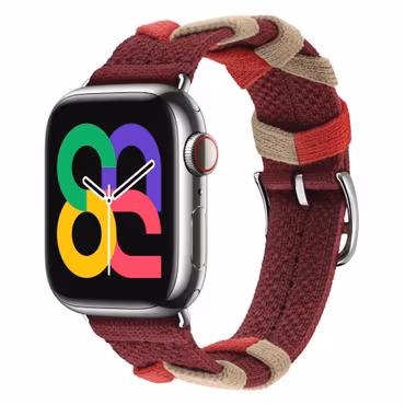 Red / Beige - Bridon Single Tour • Apple Watch Armband