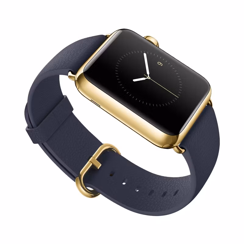Midnight Blue / Gold - Classic Buckle • Apple Watch Armband