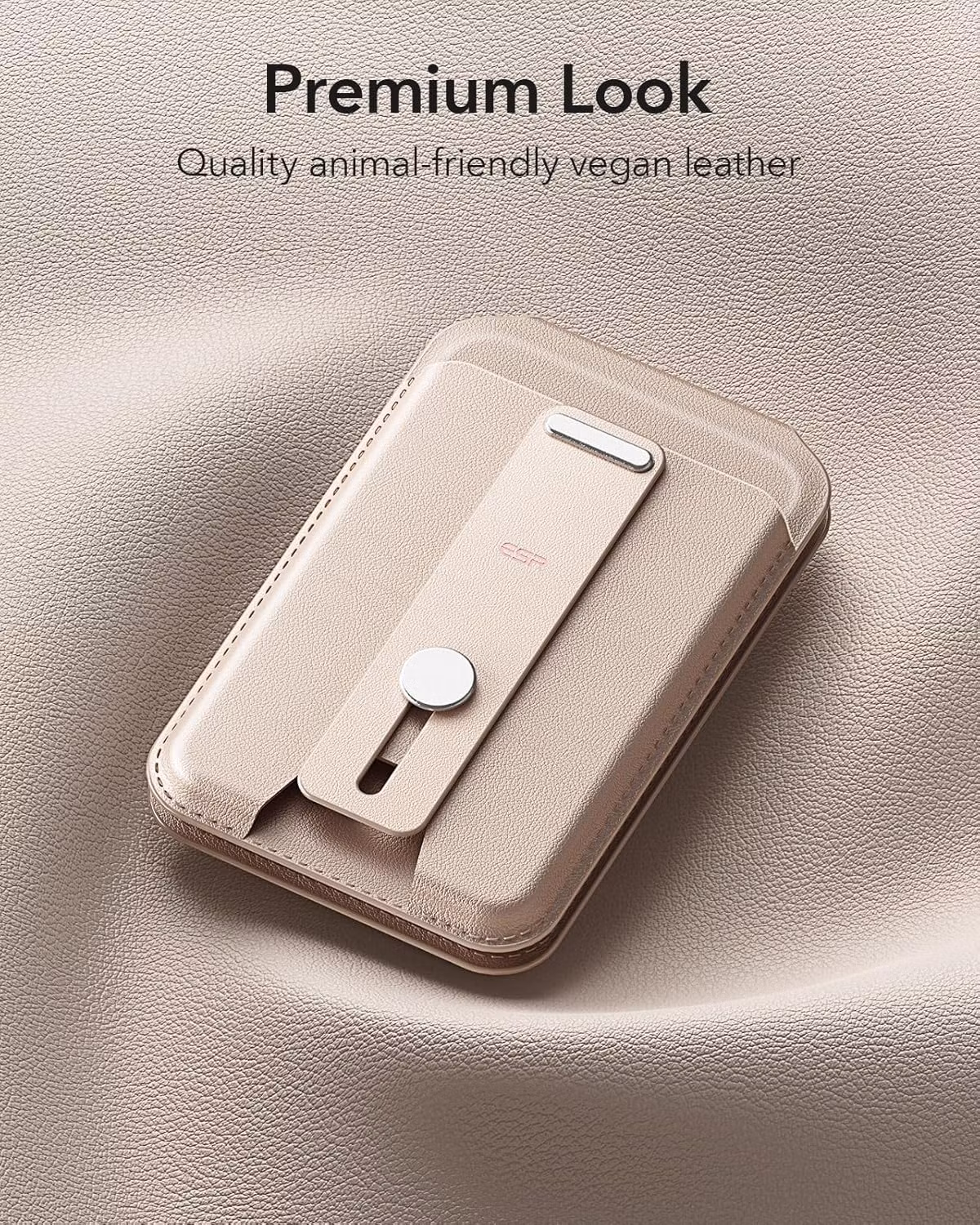 Beige - ESR Grip Wallet Stand • MagSafe Plånbok