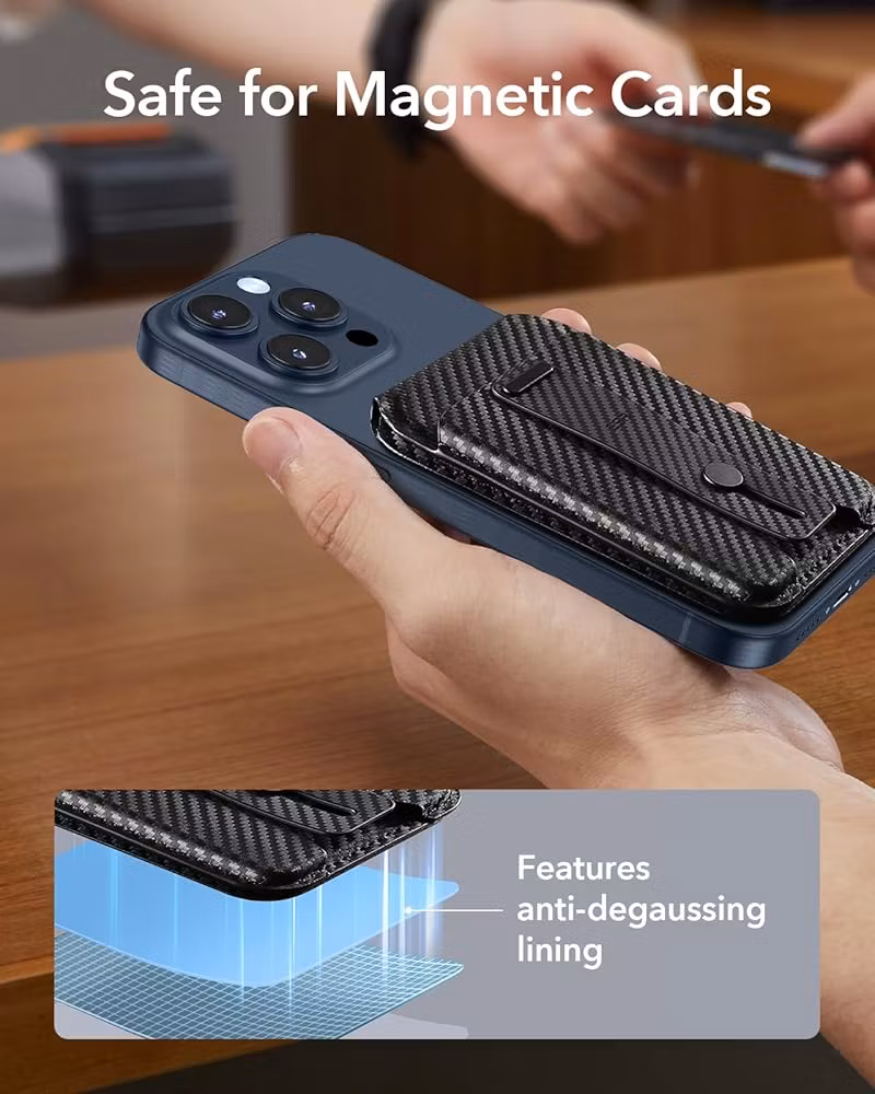 Carbon - ESR Grip Wallet Stand • MagSafe Plånbok