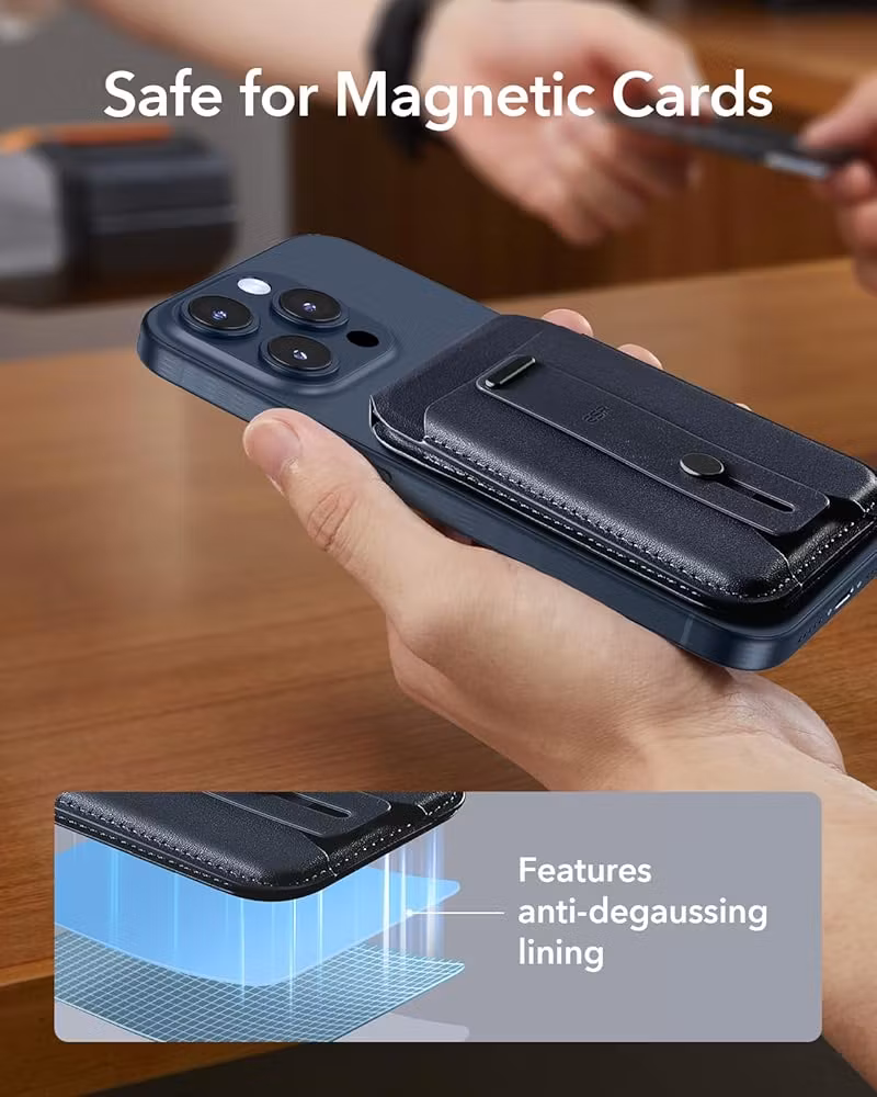 Navy - ESR Grip Wallet Stand • MagSafe Plånbok