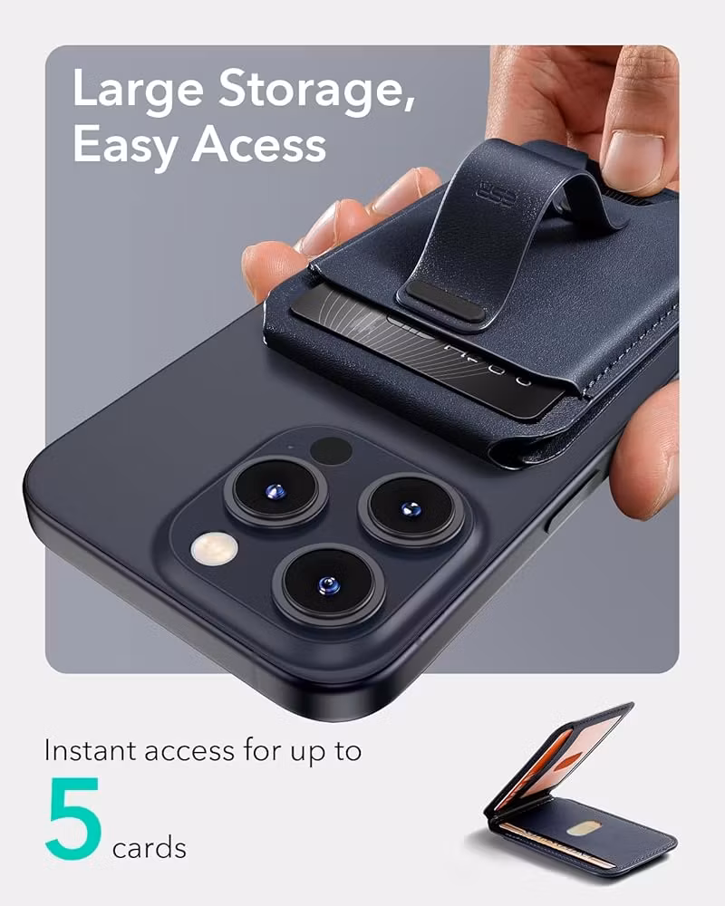 Navy - ESR Grip Wallet Stand • MagSafe Plånbok