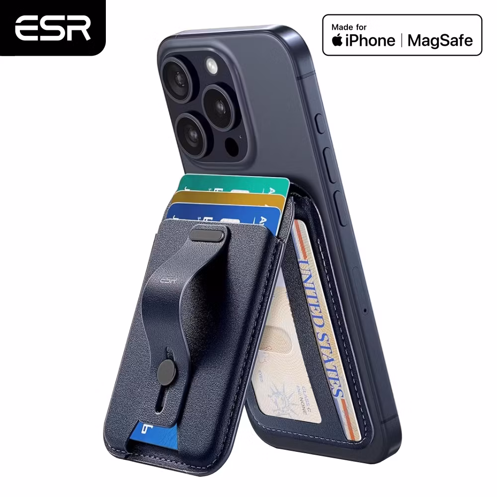Navy - ESR Grip Wallet Stand • MagSafe Plånbok