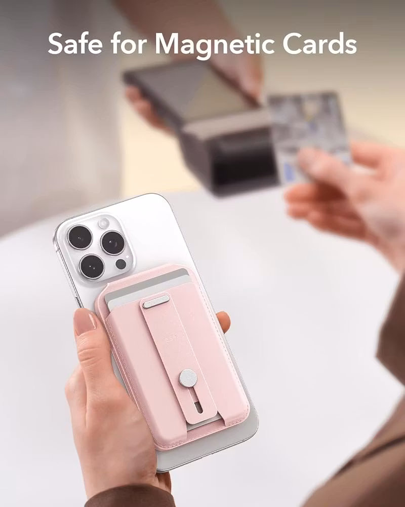 Pink - ESR Grip Wallet Stand • MagSafe Plånbok