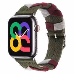 Green / Red - Bridon Single Tour • Apple Watch Armband