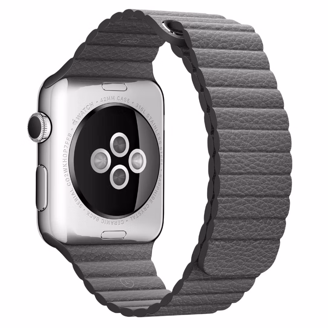 Grey - Leather Loop • Apple Watch Armband