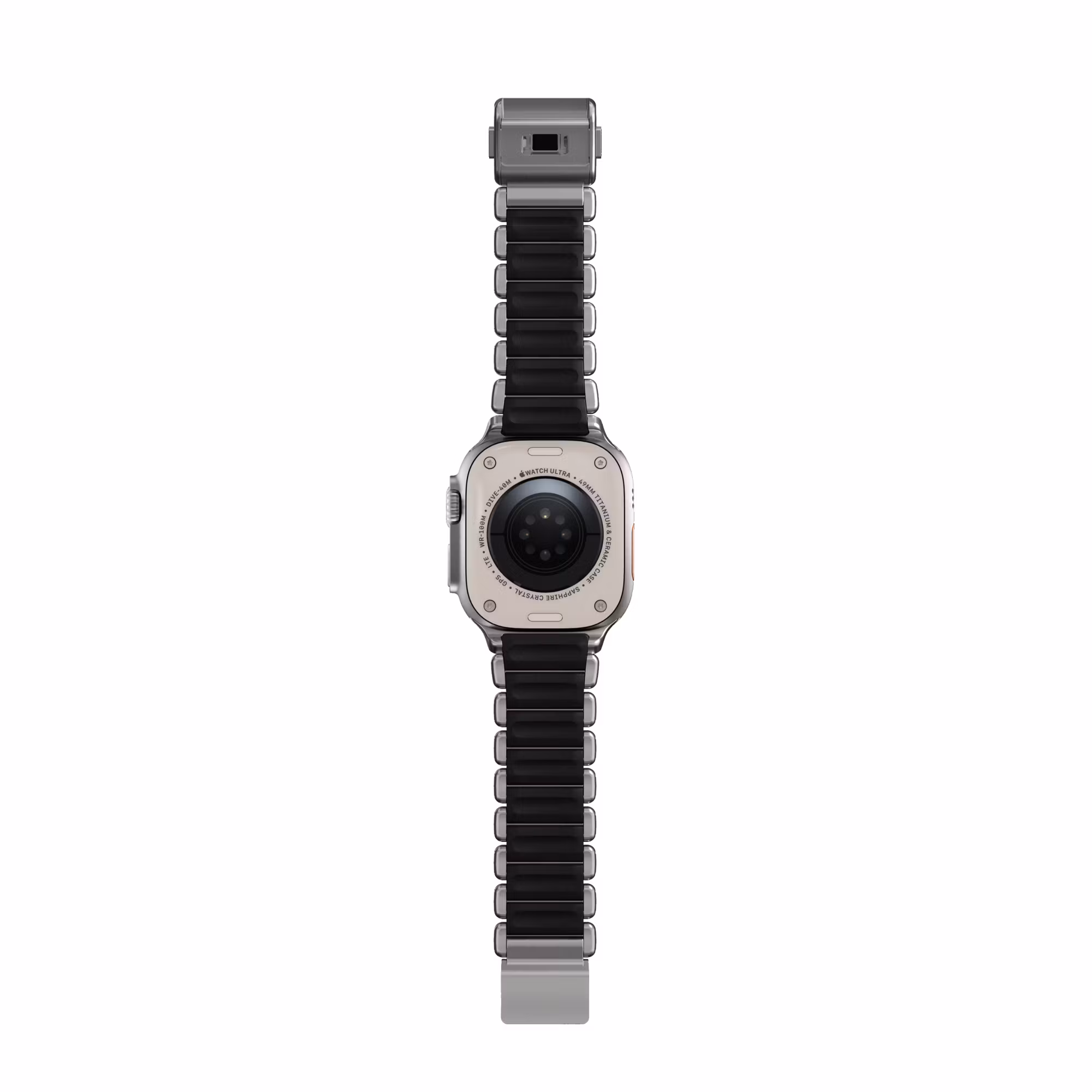 Silver / Black - Stratos Band • Apple Watch Armband