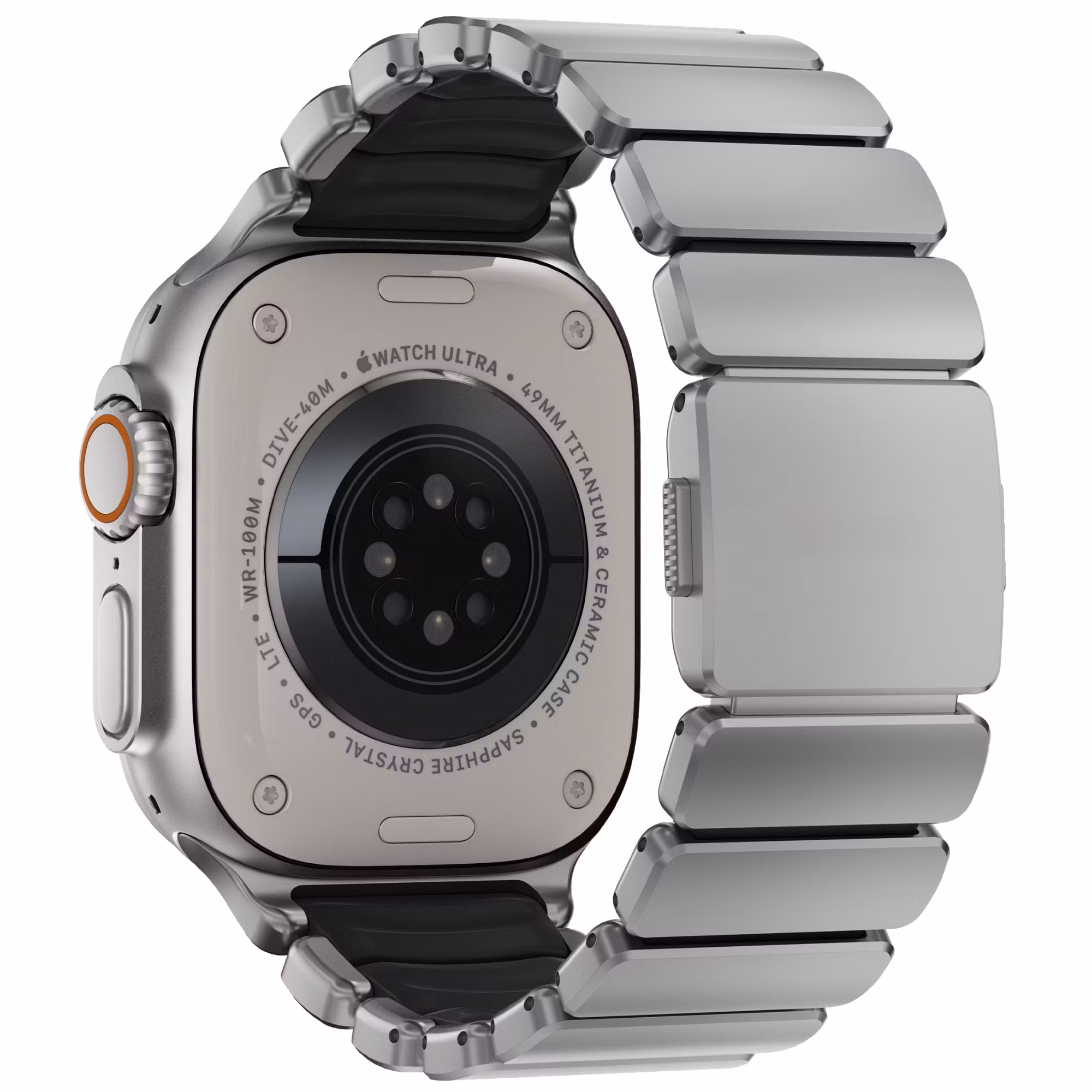 Silver / Black - Stratos Band • Apple Watch Armband