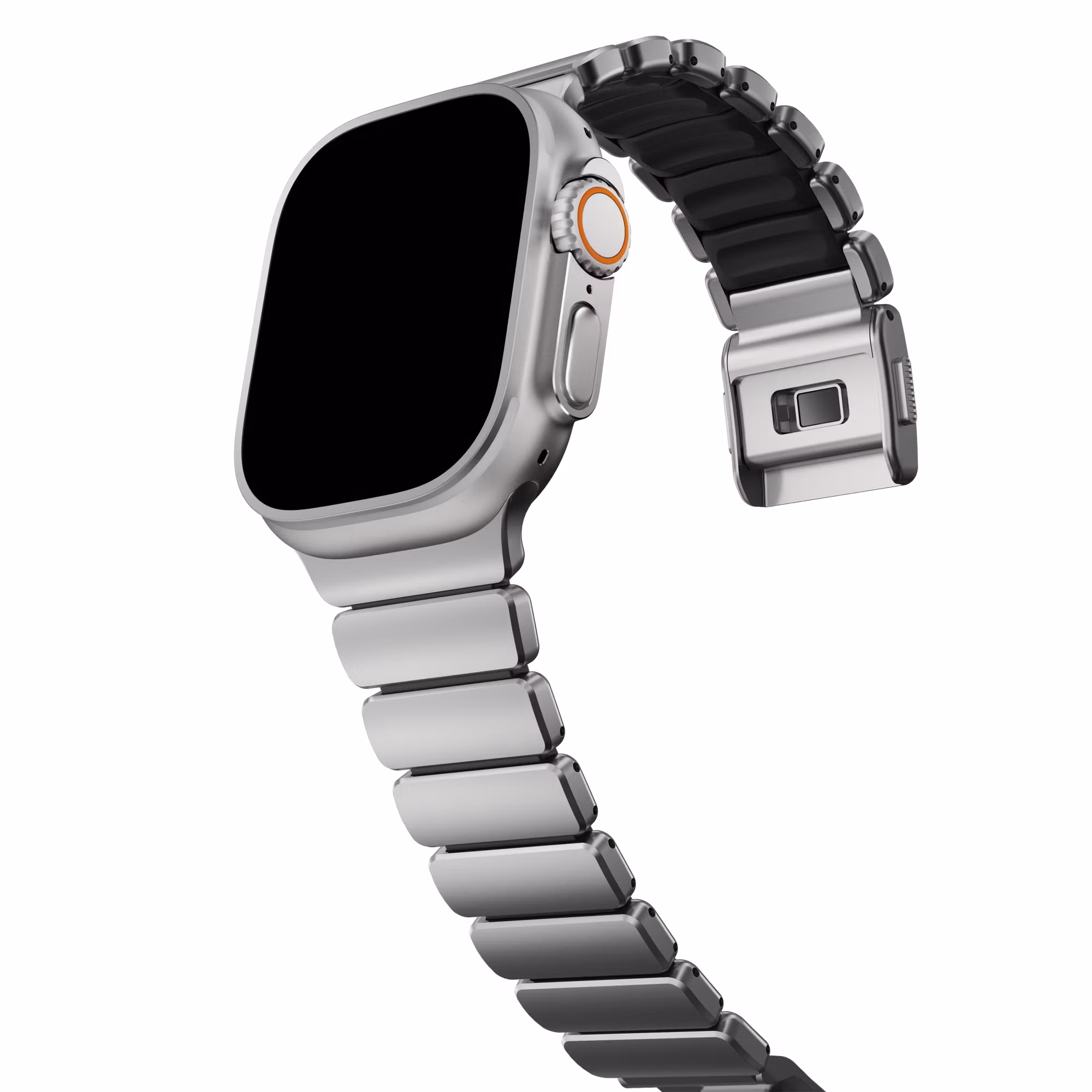 Silver / Black - Stratos Band • Apple Watch Armband