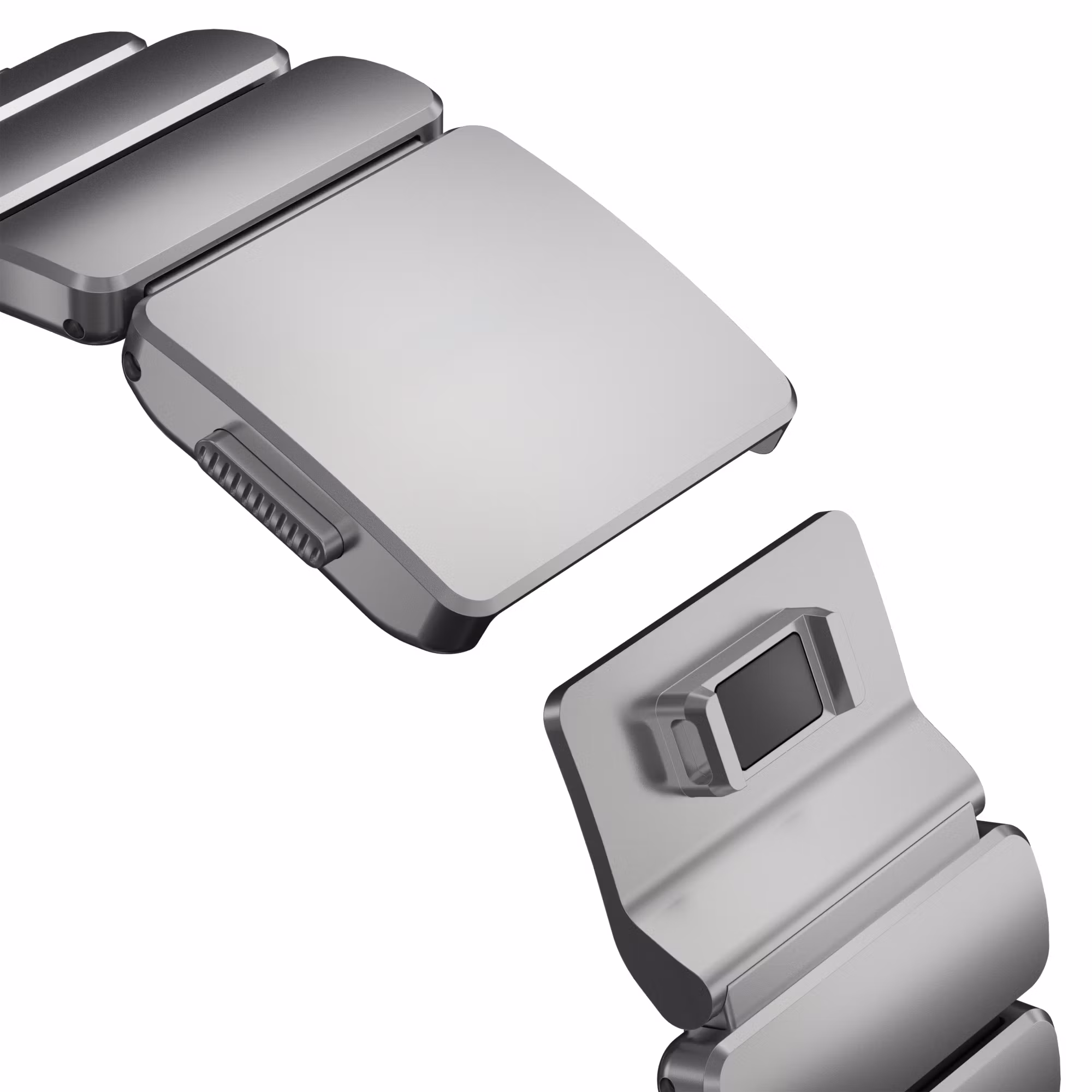 Silver / Black - Stratos Band • Apple Watch Armband