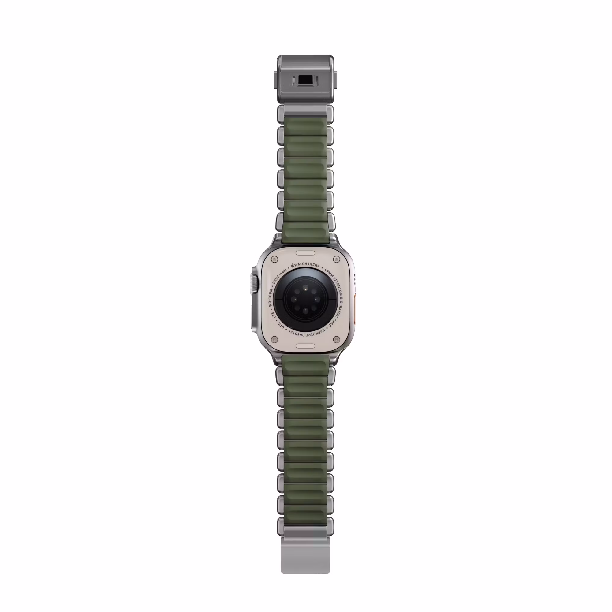 Silver / Green - Stratos Band • Apple Watch Armband