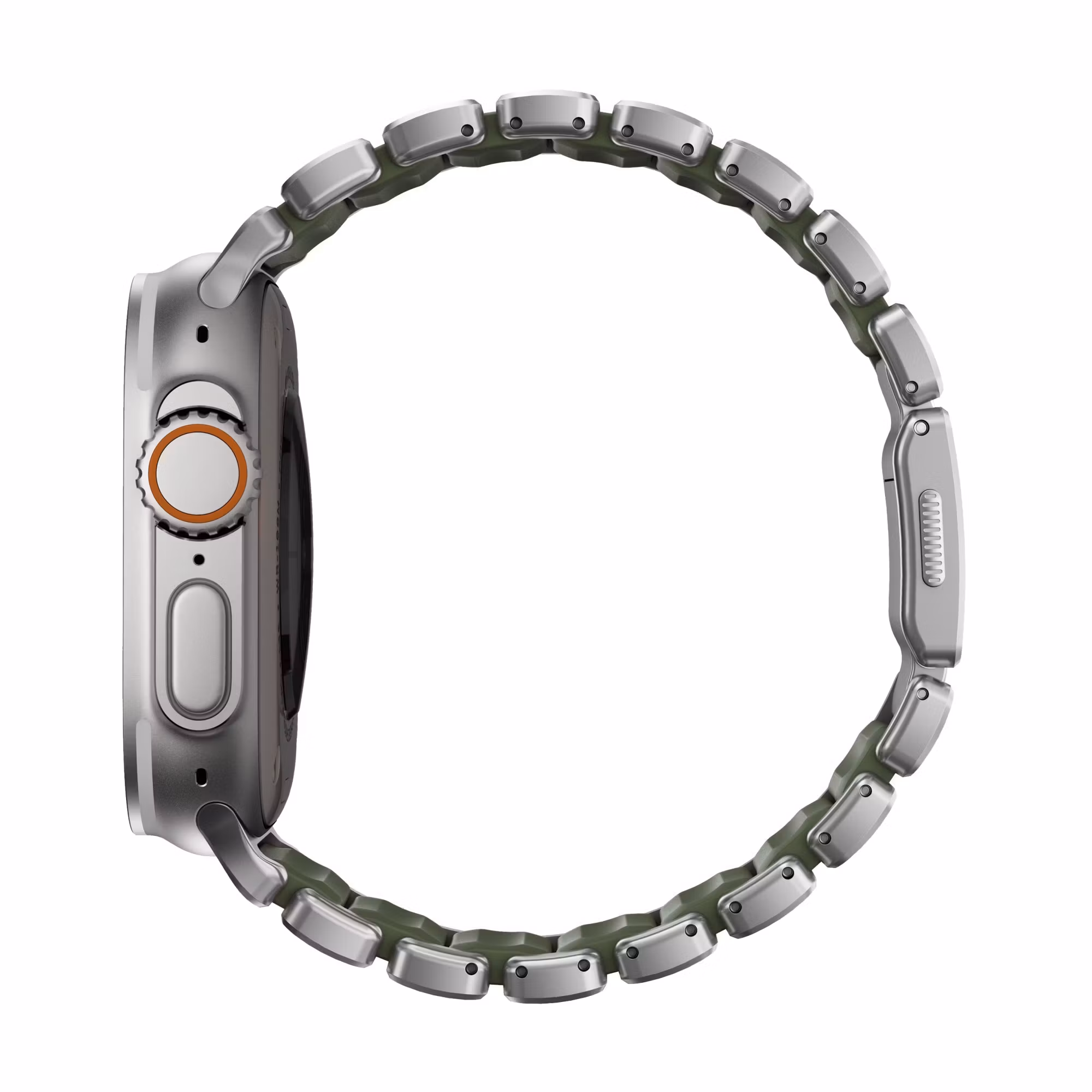 Silver / Green - Stratos Band • Apple Watch Armband
