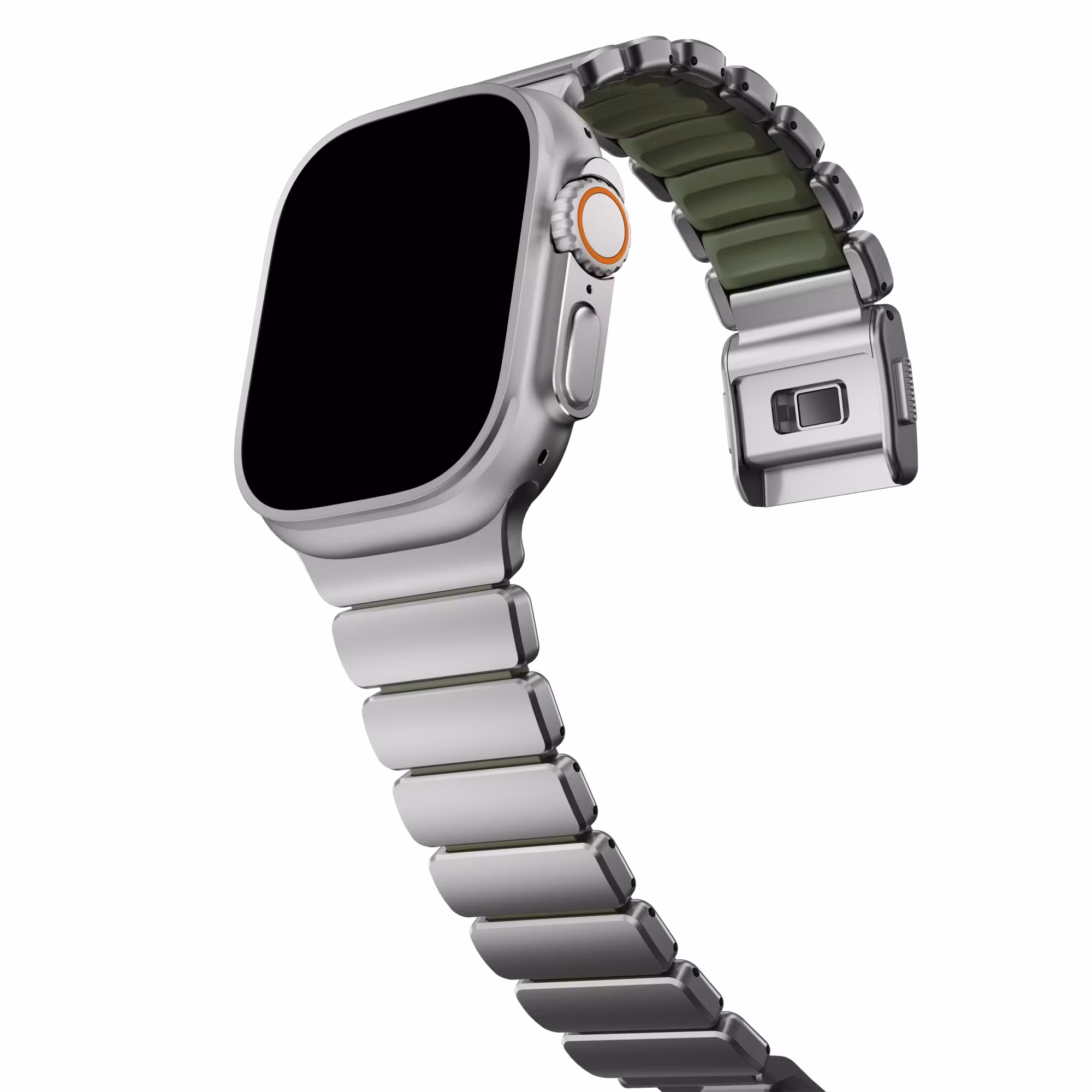 Silver / Green - Stratos Band • Apple Watch Armband