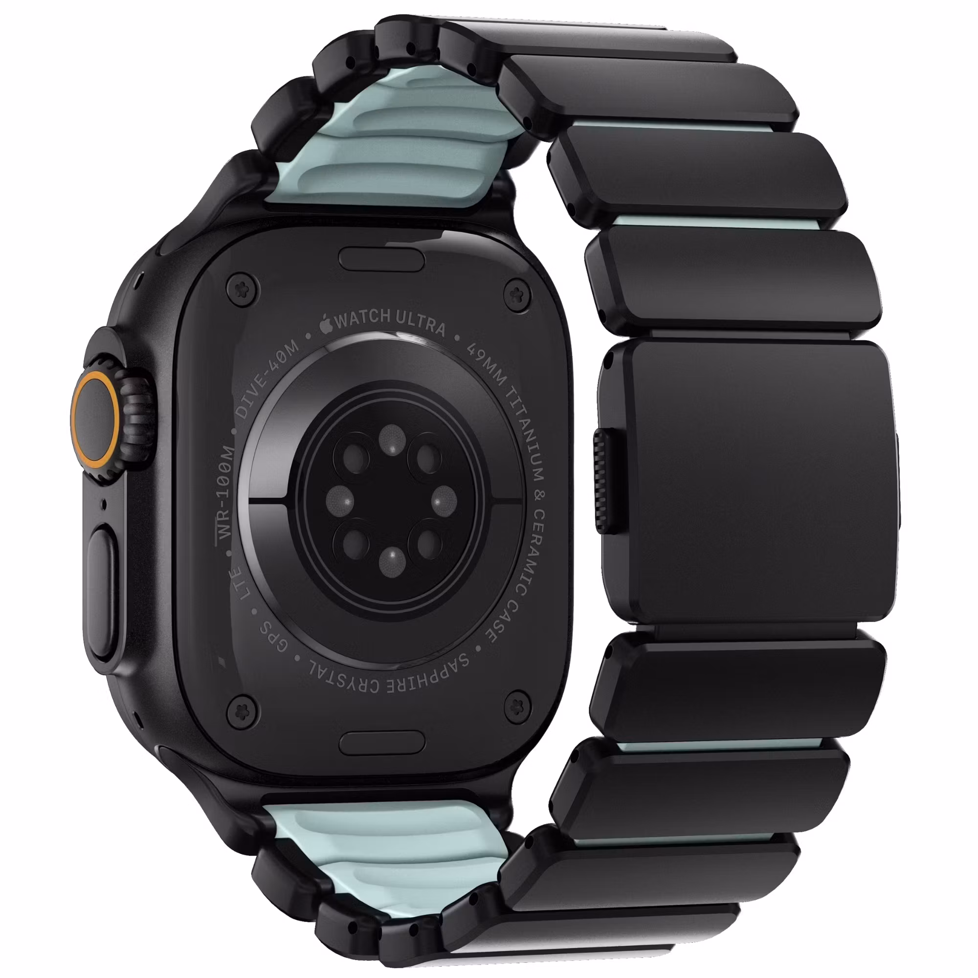 Black / Ice Blue - Stratos Band • Apple Watch Armband