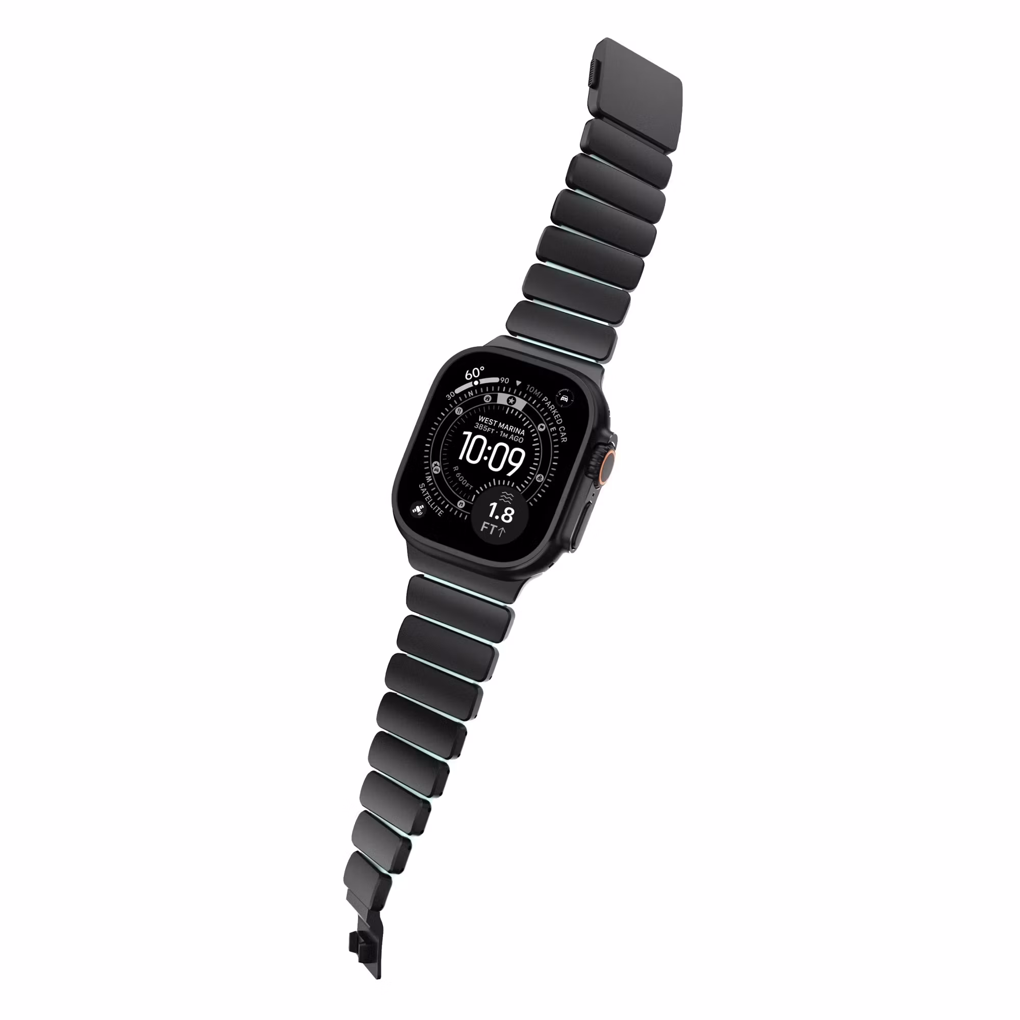 Black / Ice Blue - Stratos Band • Apple Watch Armband