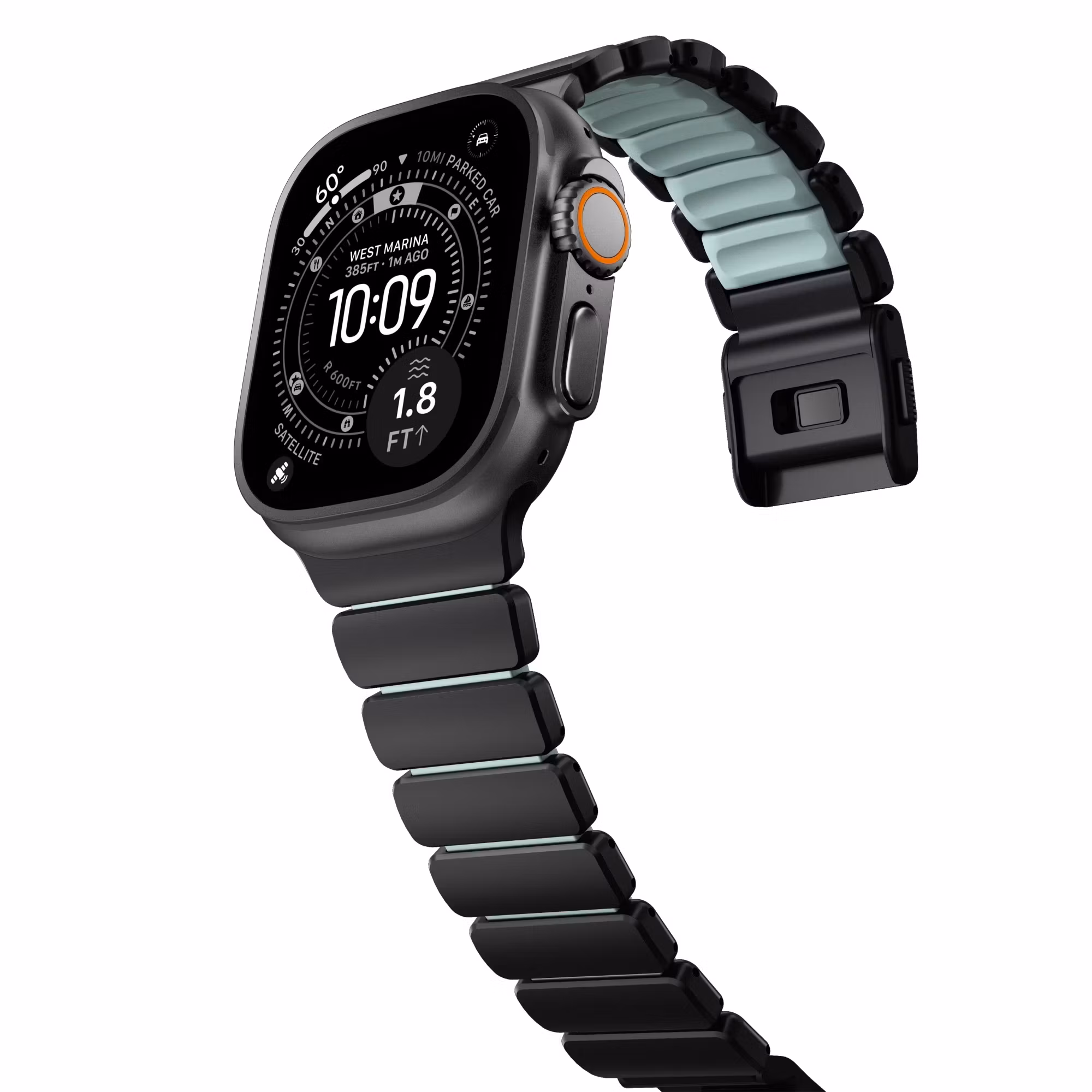 Black / Ice Blue - Stratos Band • Apple Watch Armband