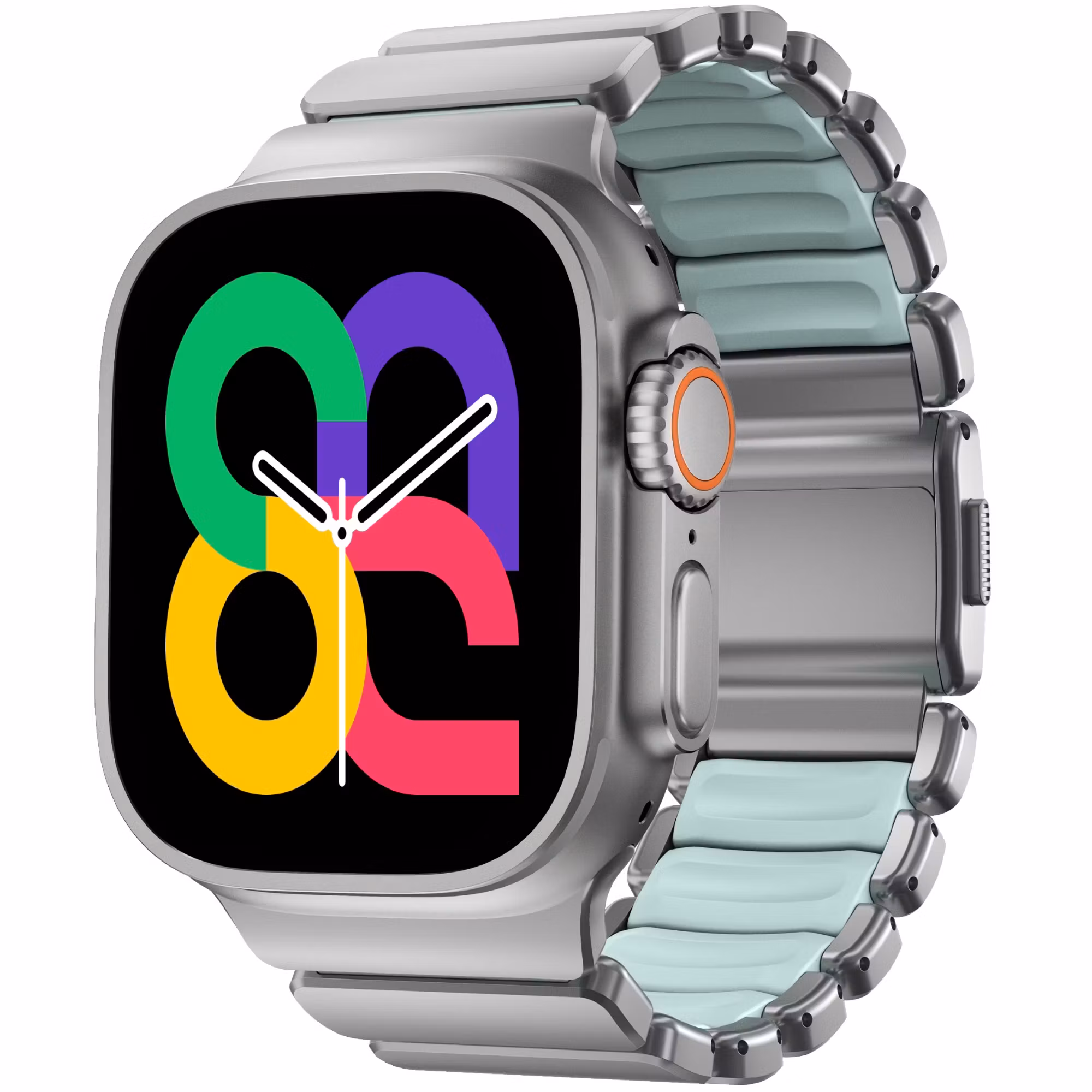 Silver / Ice Blue - Stratos Band • Apple Watch Armband