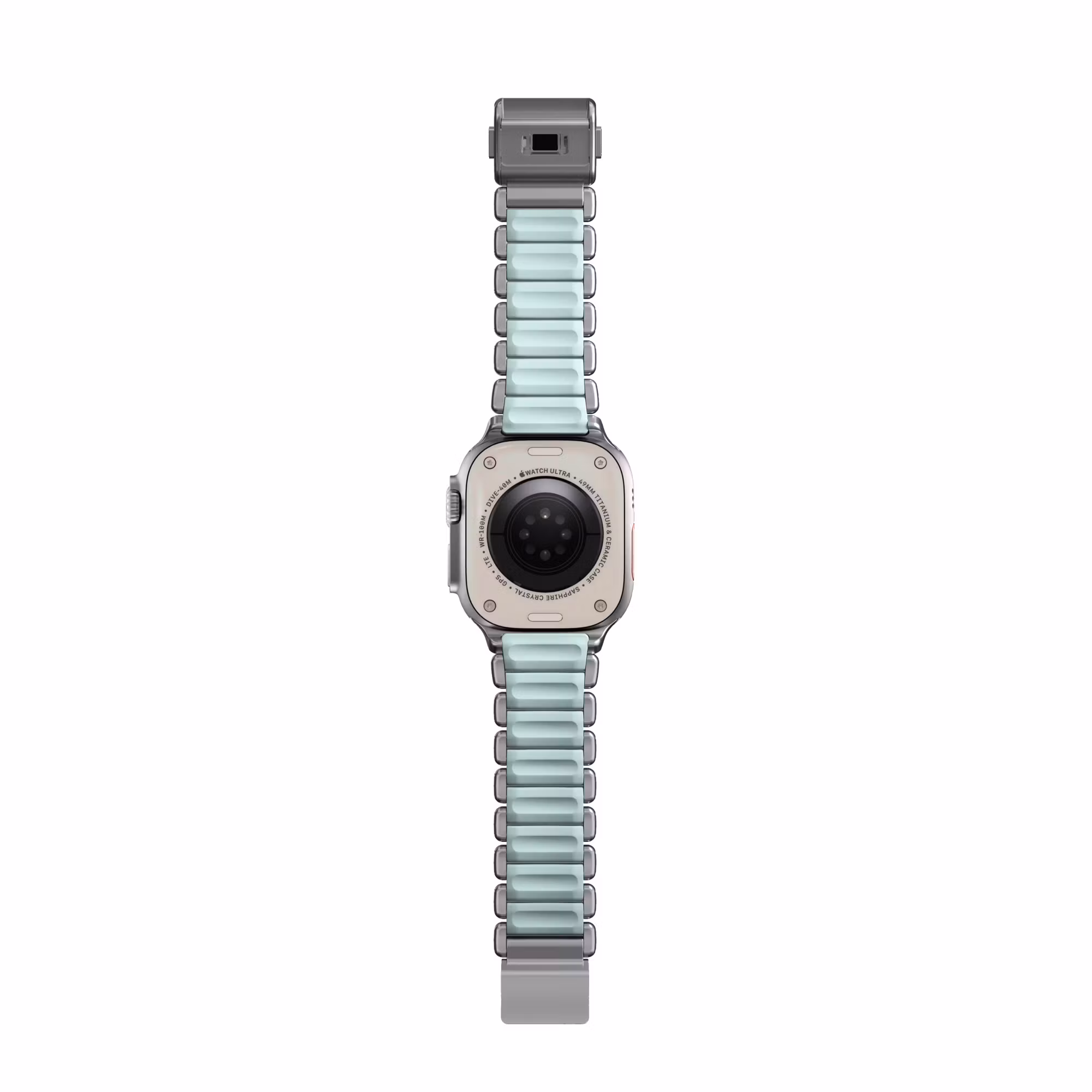 Silver / Ice Blue - Stratos Band • Apple Watch Armband