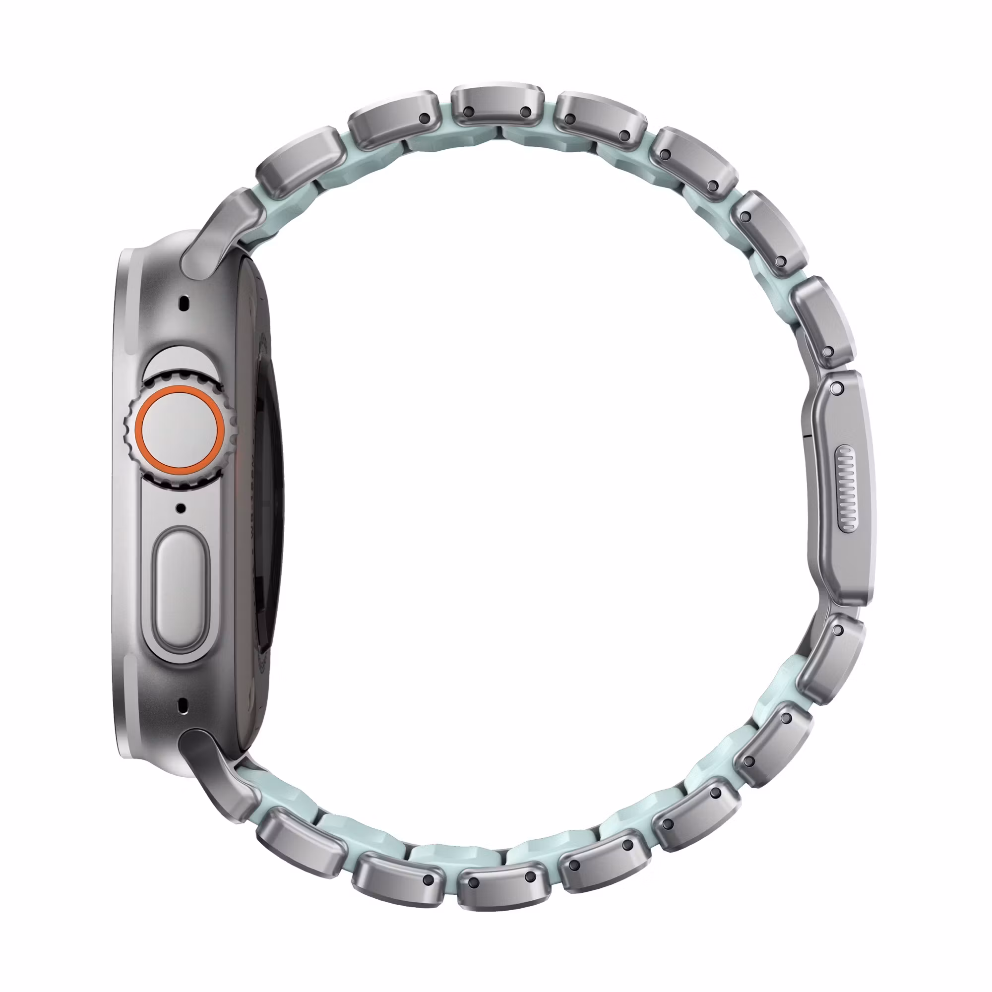 Silver / Ice Blue - Stratos Band • Apple Watch Armband
