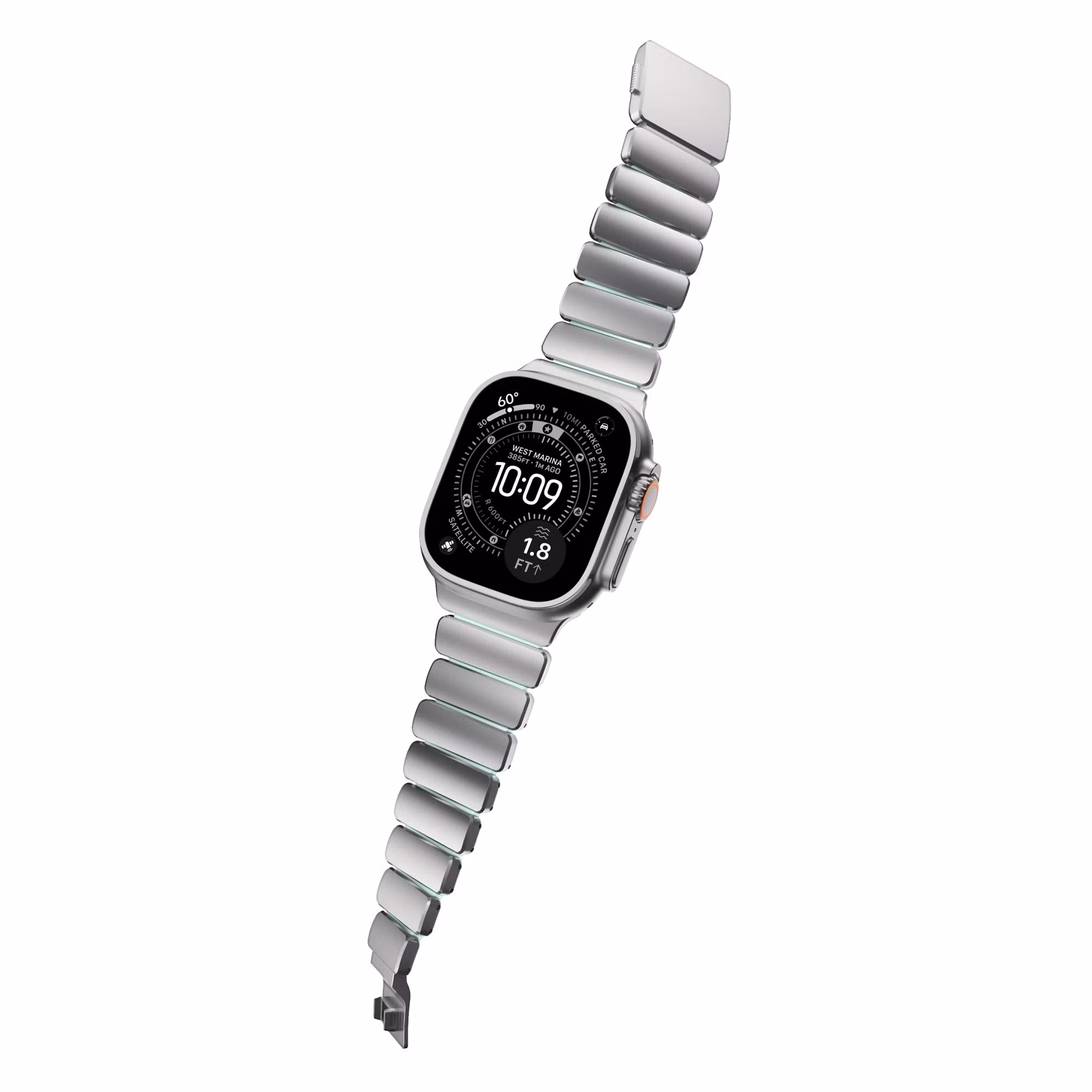 Silver / Ice Blue - Stratos Band • Apple Watch Armband