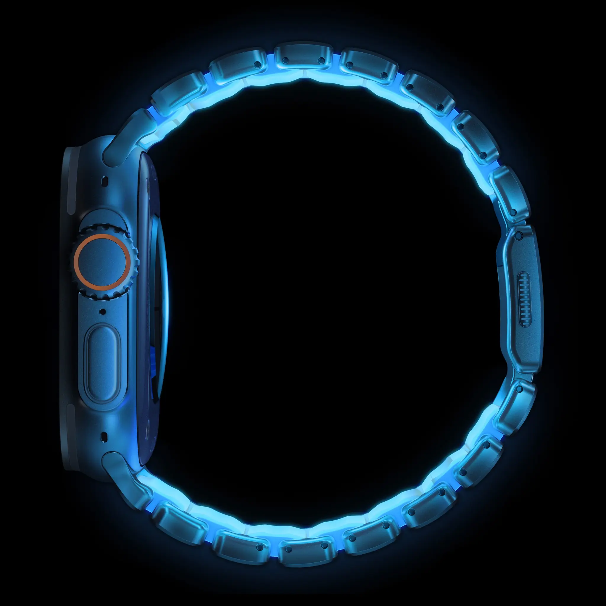 Silver / Ice Blue - Stratos Band • Apple Watch Armband