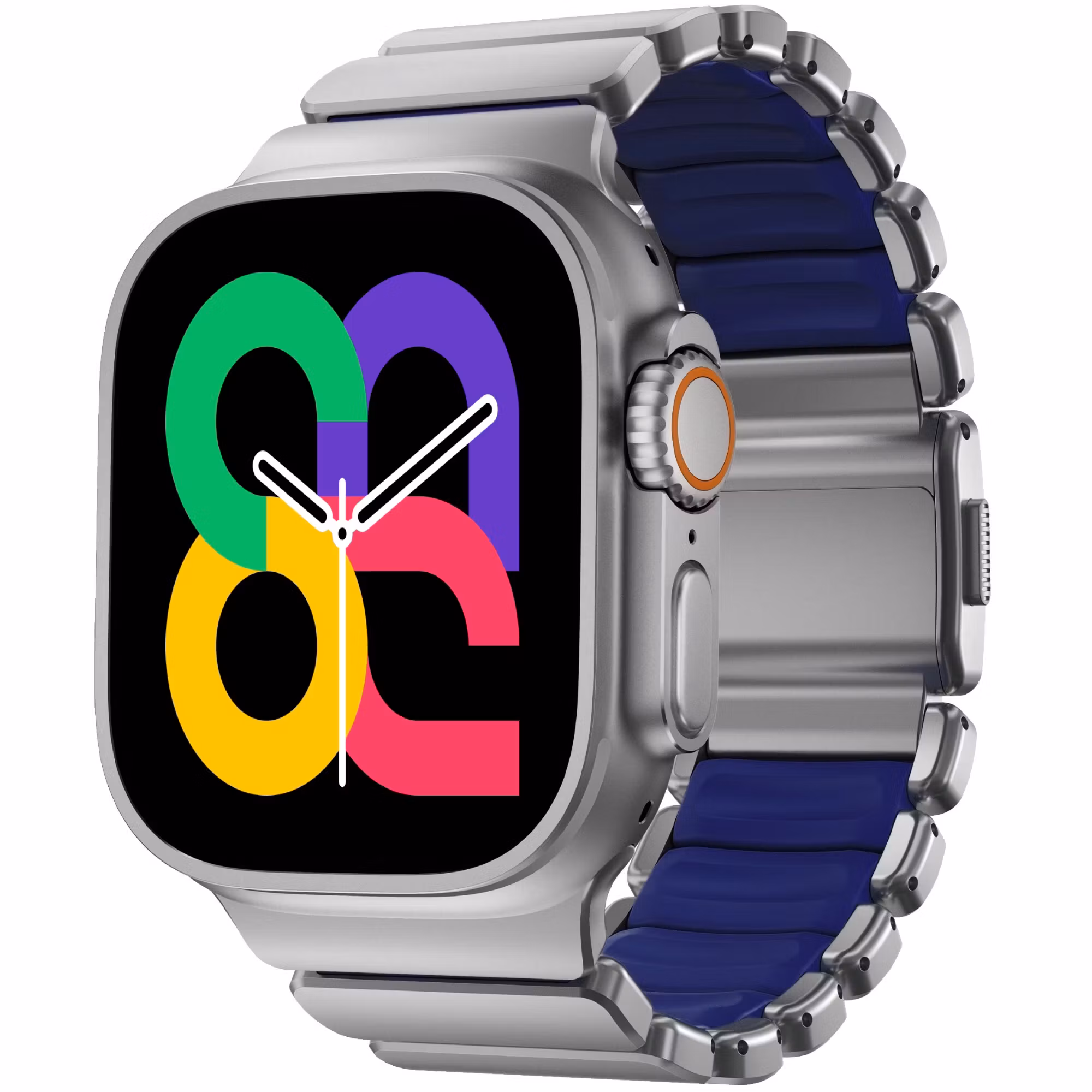 Silver / Indigo - Stratos Band • Apple Watch Armband