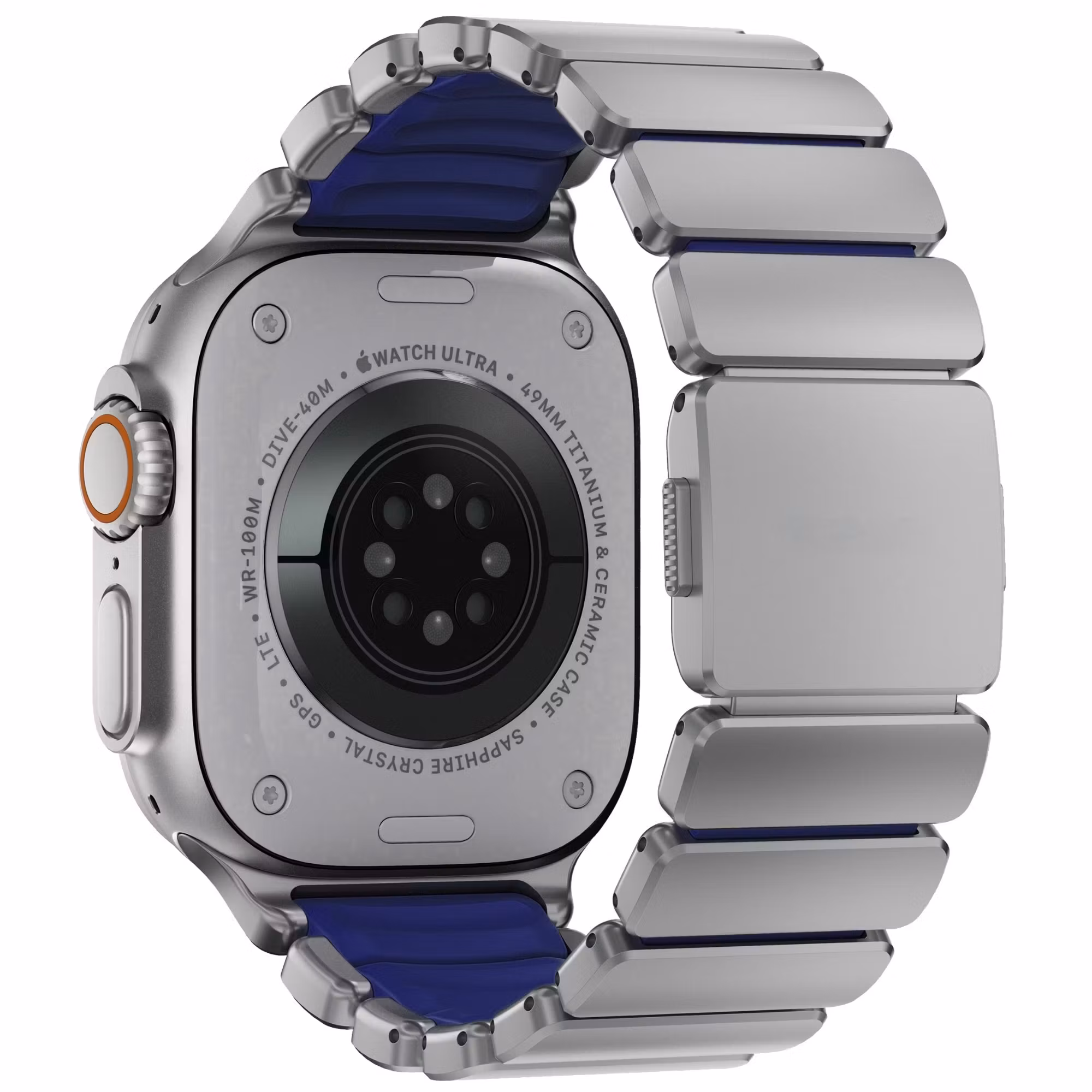 Silver / Indigo - Stratos Band • Apple Watch Armband