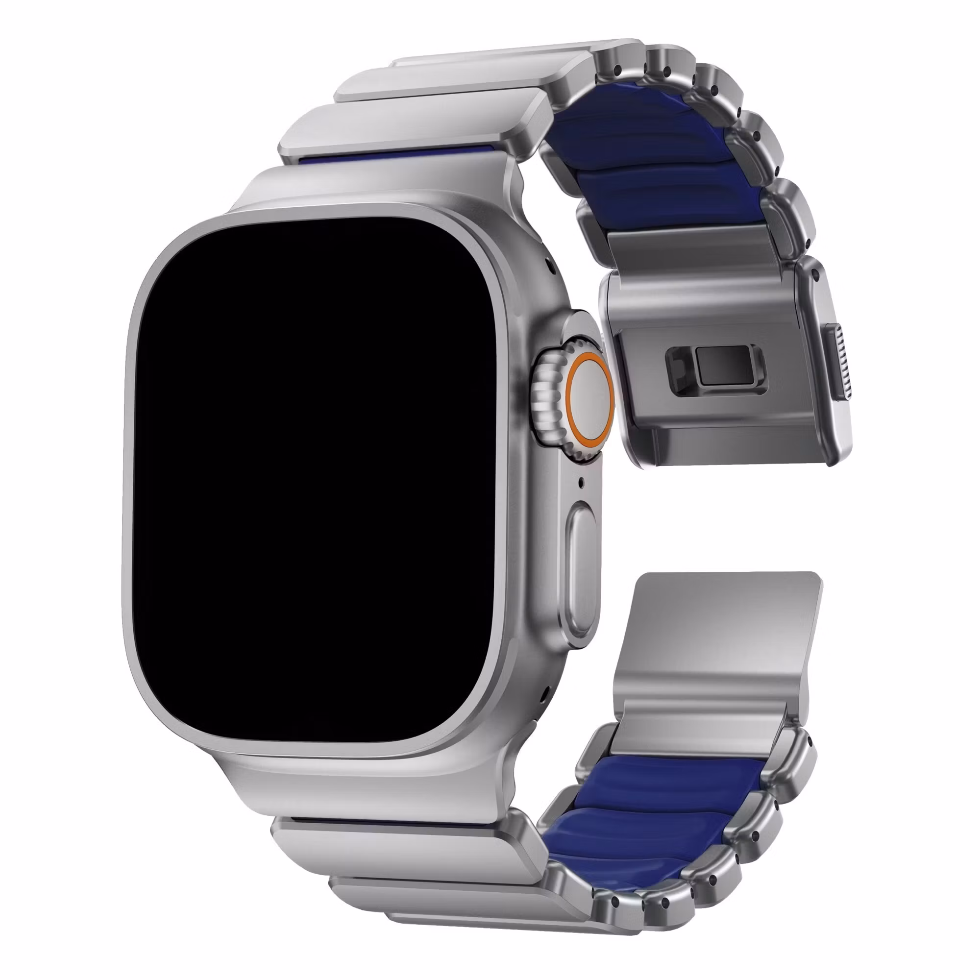 Silver / Indigo - Stratos Band • Apple Watch Armband