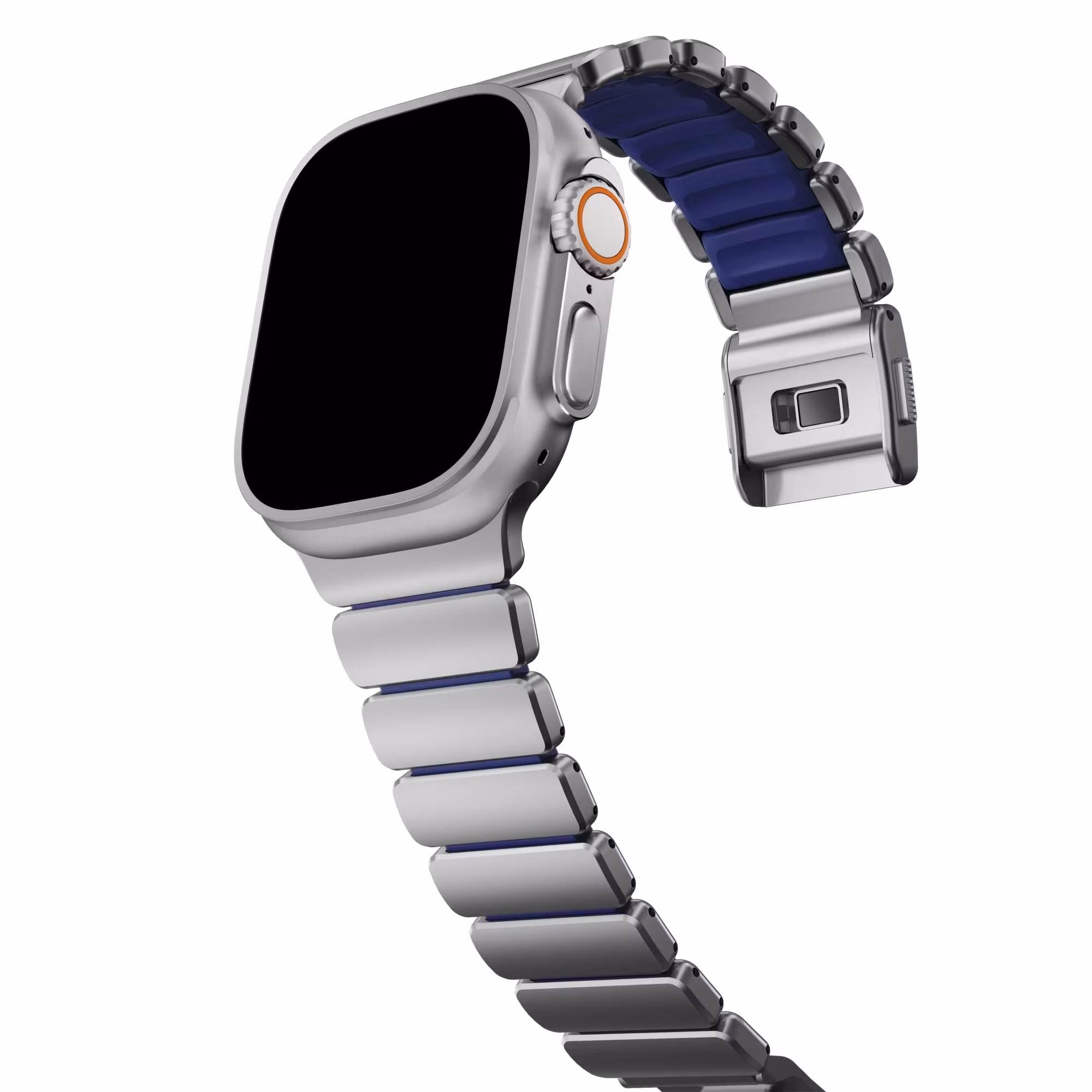 Silver / Indigo - Stratos Band • Apple Watch Armband