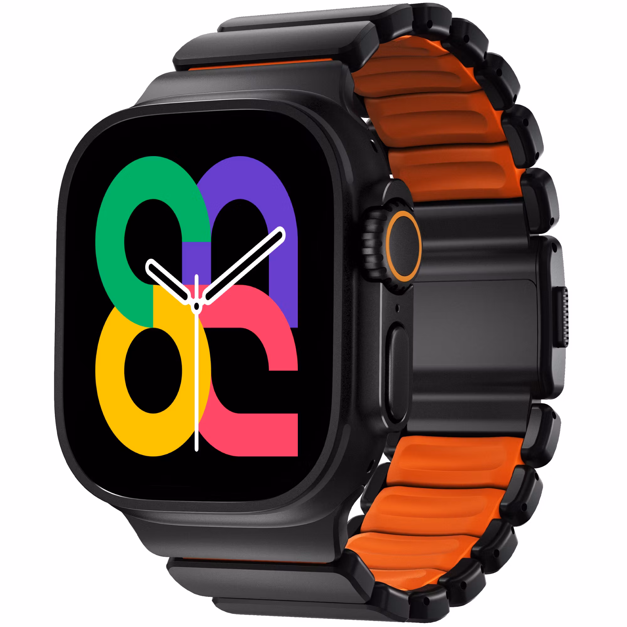 Black / Orange - Stratos Band • Apple Watch Armband