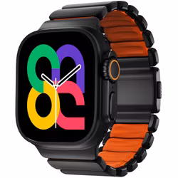 Black / Orange - Stratos Band • Apple Watch Armband