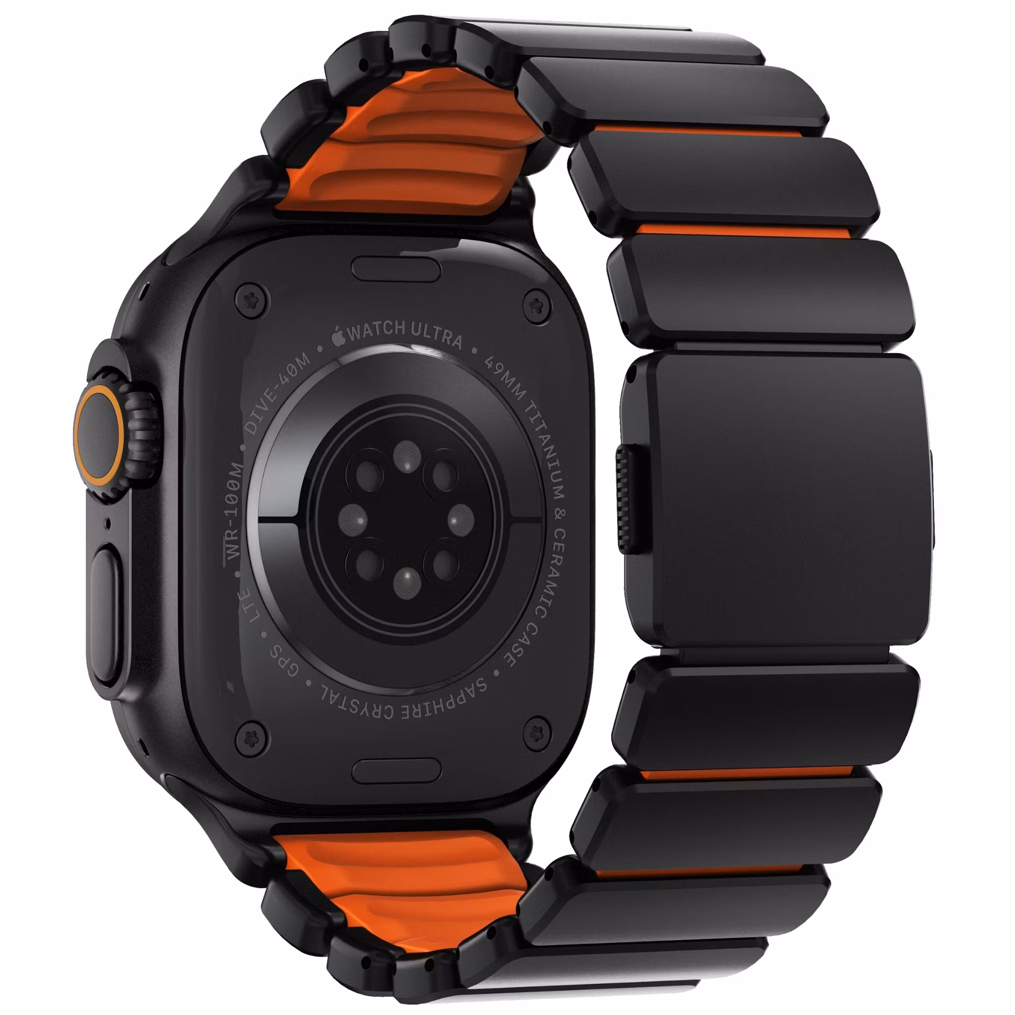 Black / Orange - Stratos Band • Apple Watch Armband