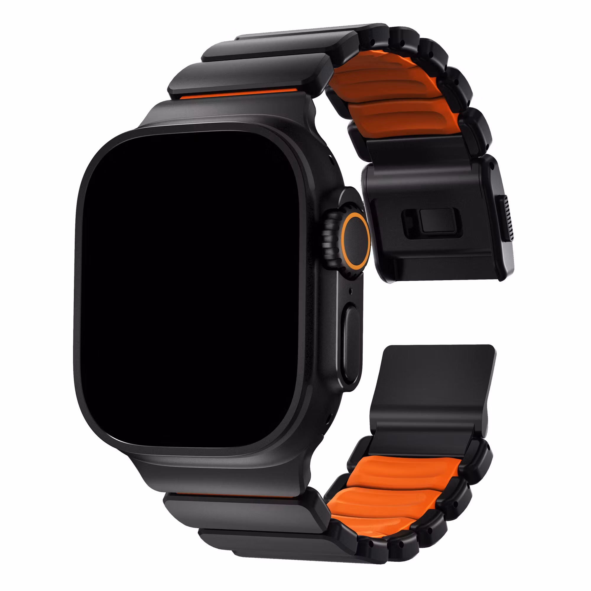 Black / Orange - Stratos Band • Apple Watch Armband
