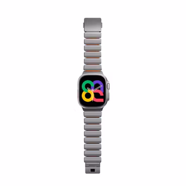 Silver / Orange - Stratos Band • Apple Watch Armband