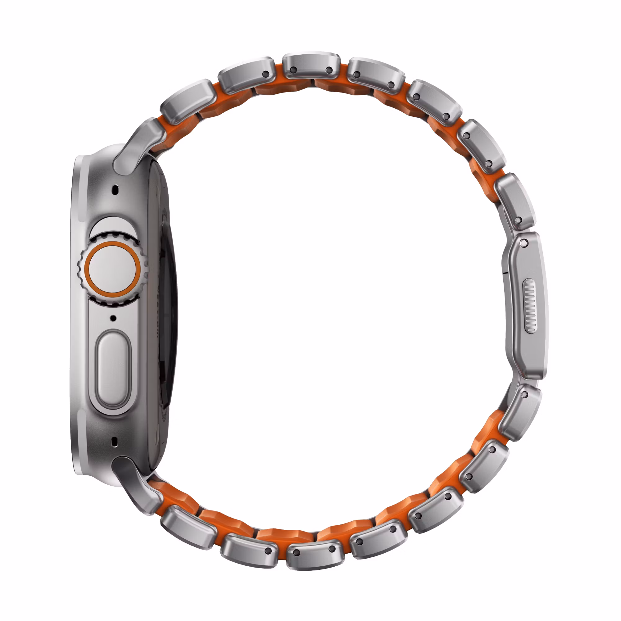 Silver / Orange - Stratos Band • Apple Watch Armband