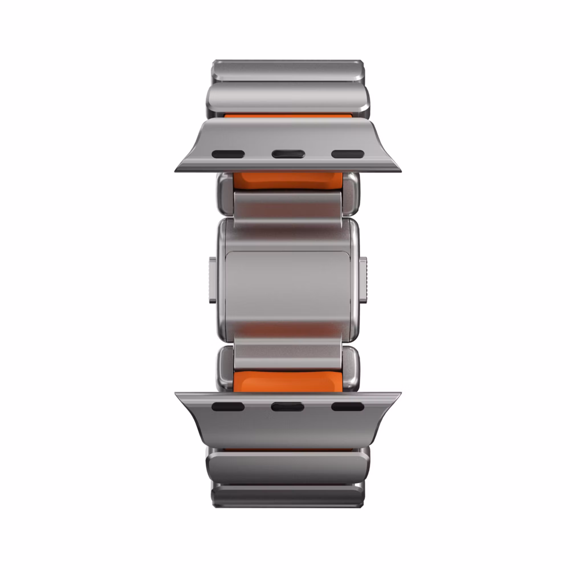 Silver / Orange - Stratos Band • Apple Watch Armband