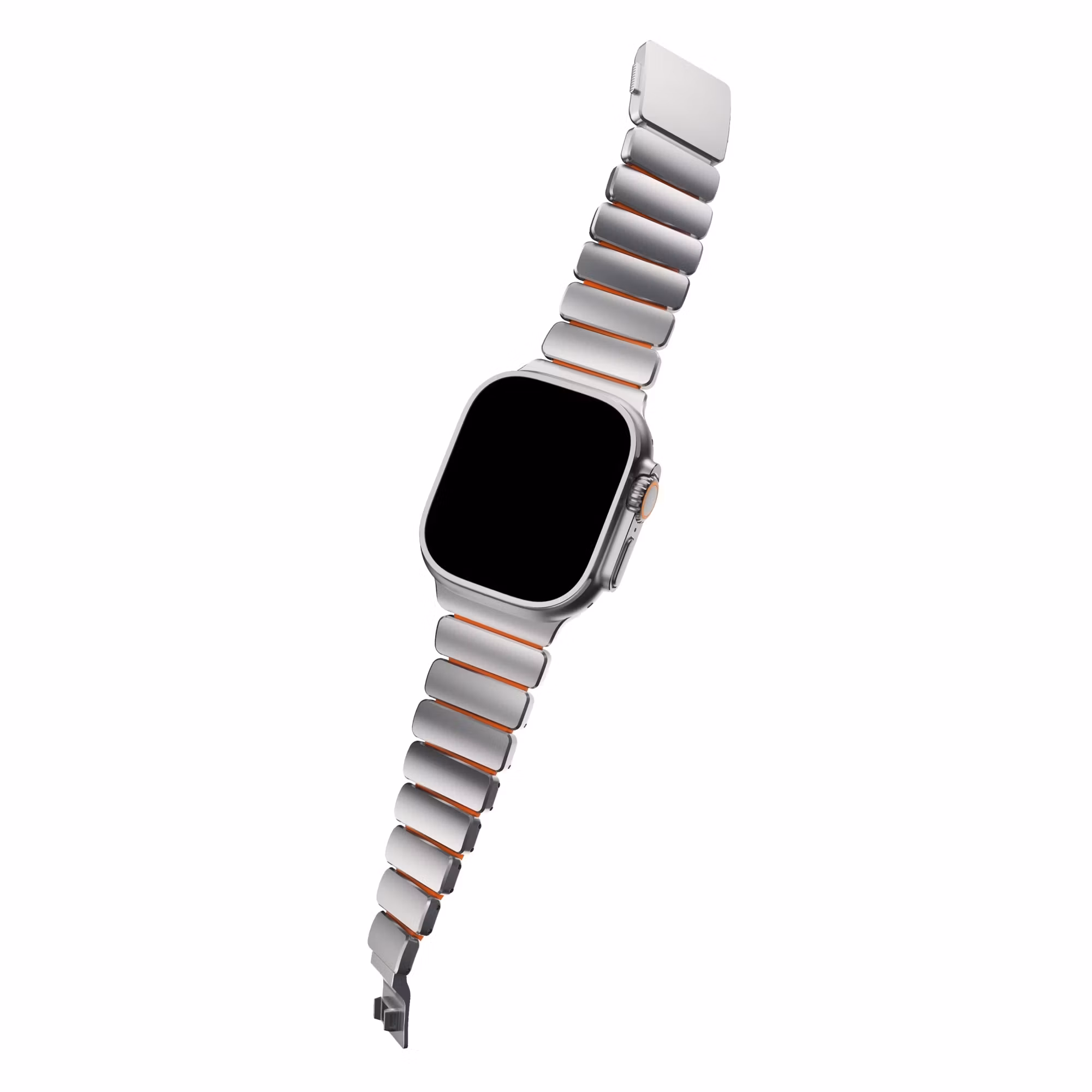 Silver / Orange - Stratos Band • Apple Watch Armband