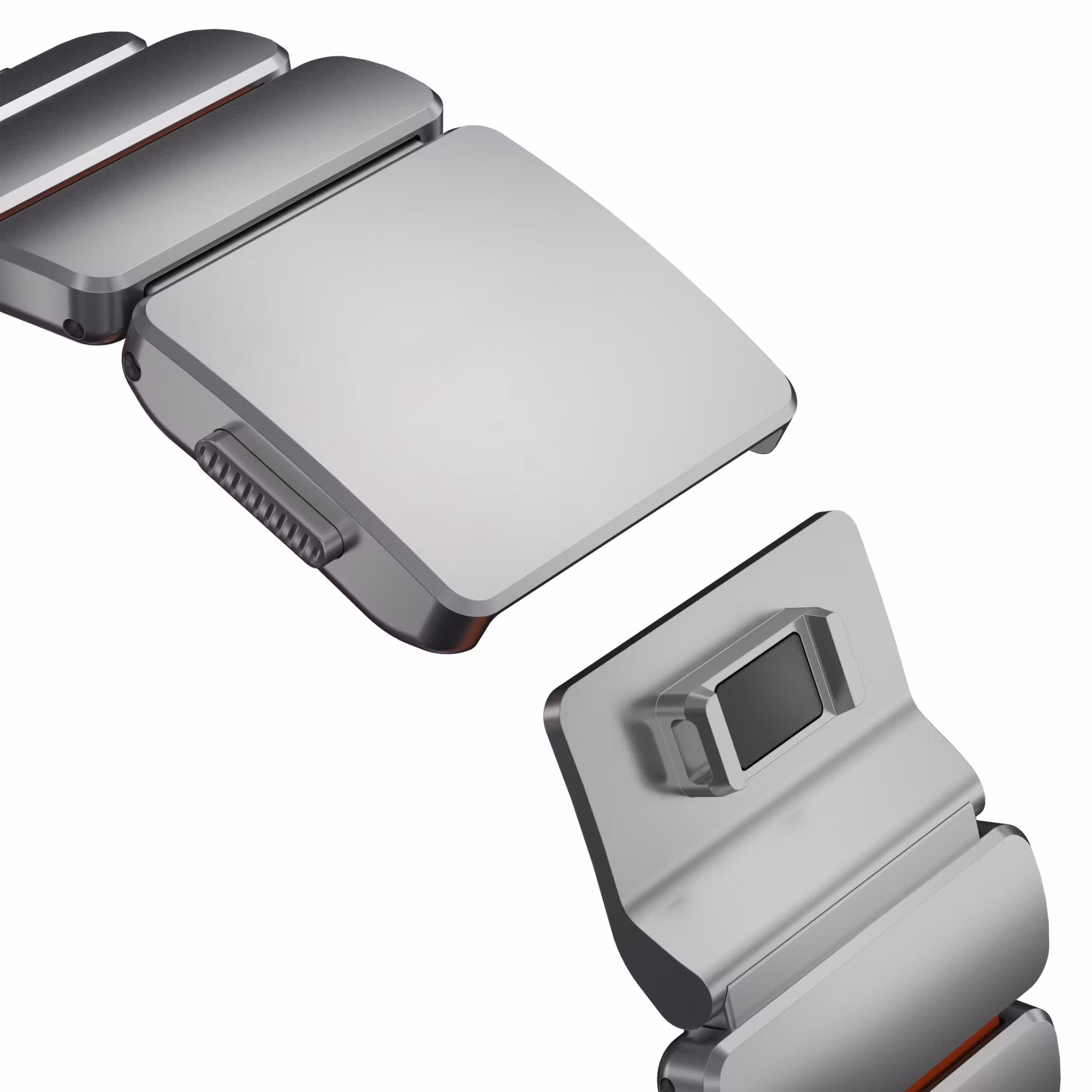 Silver / Orange - Stratos Band • Apple Watch Armband