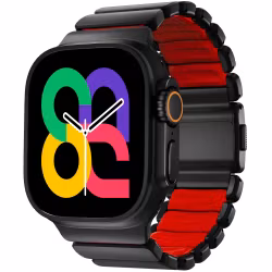 Black / Red - Stratos Band • Apple Watch Armband