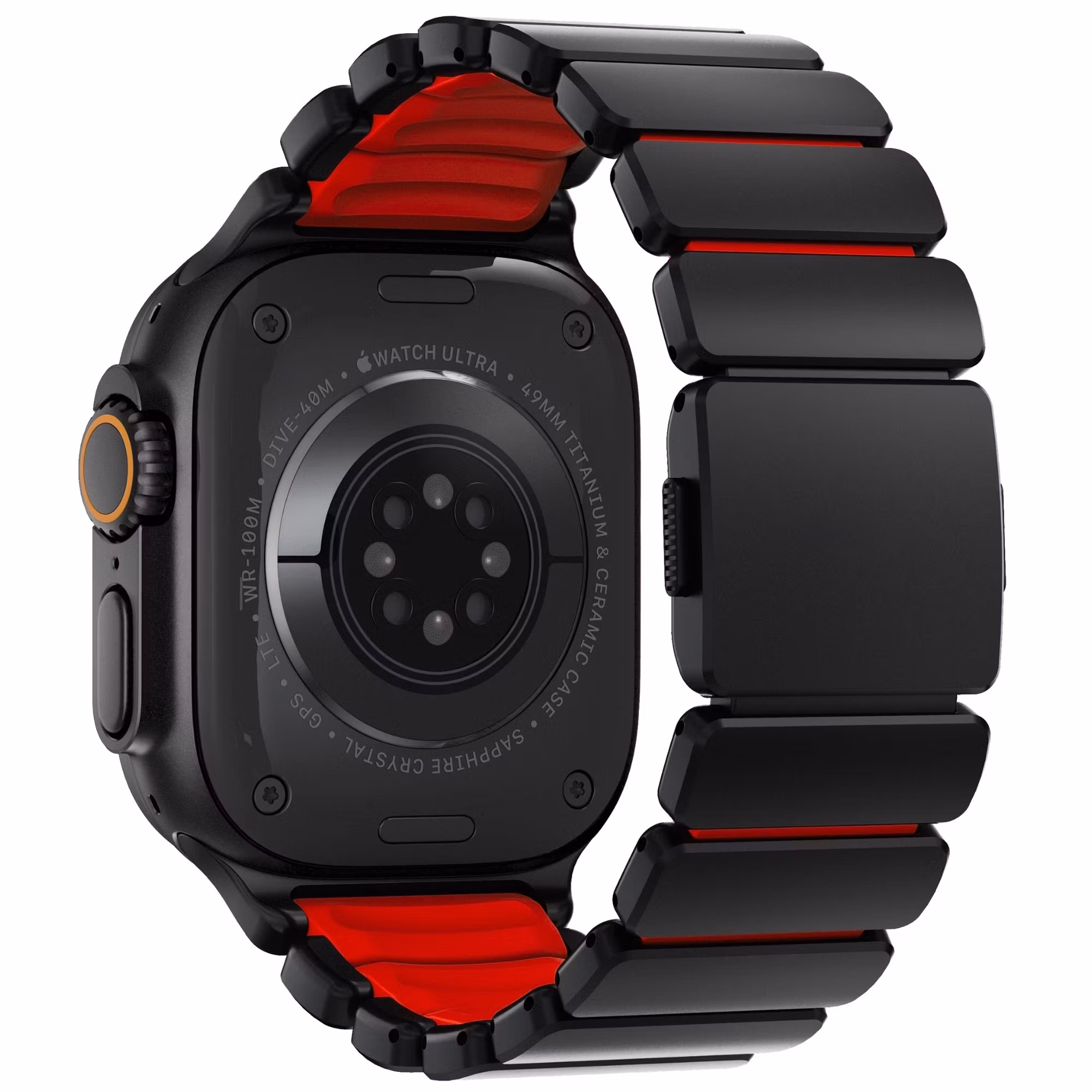 Black / Red - Stratos Band • Apple Watch Armband