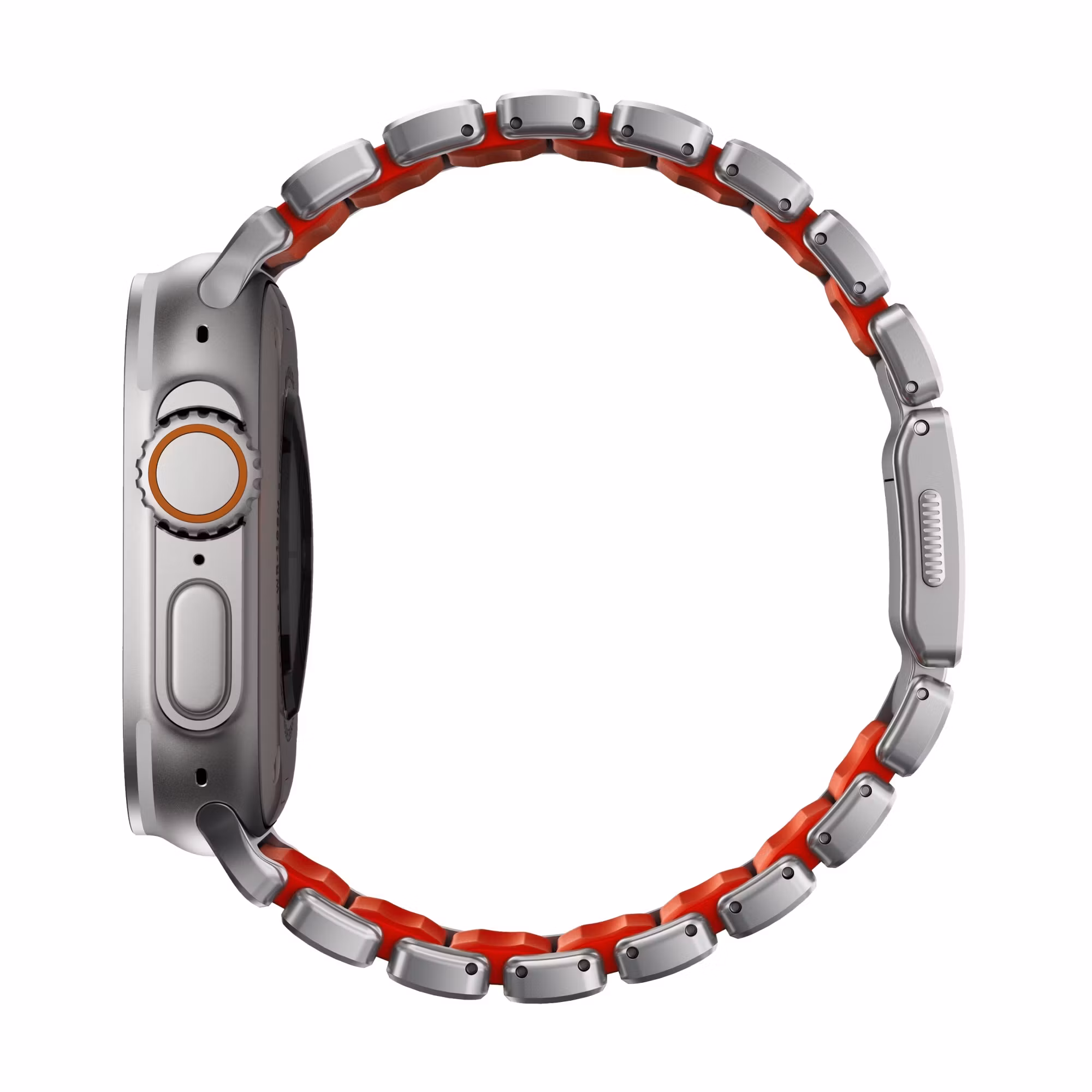 Silver / Red - Stratos Band • Apple Watch Armband